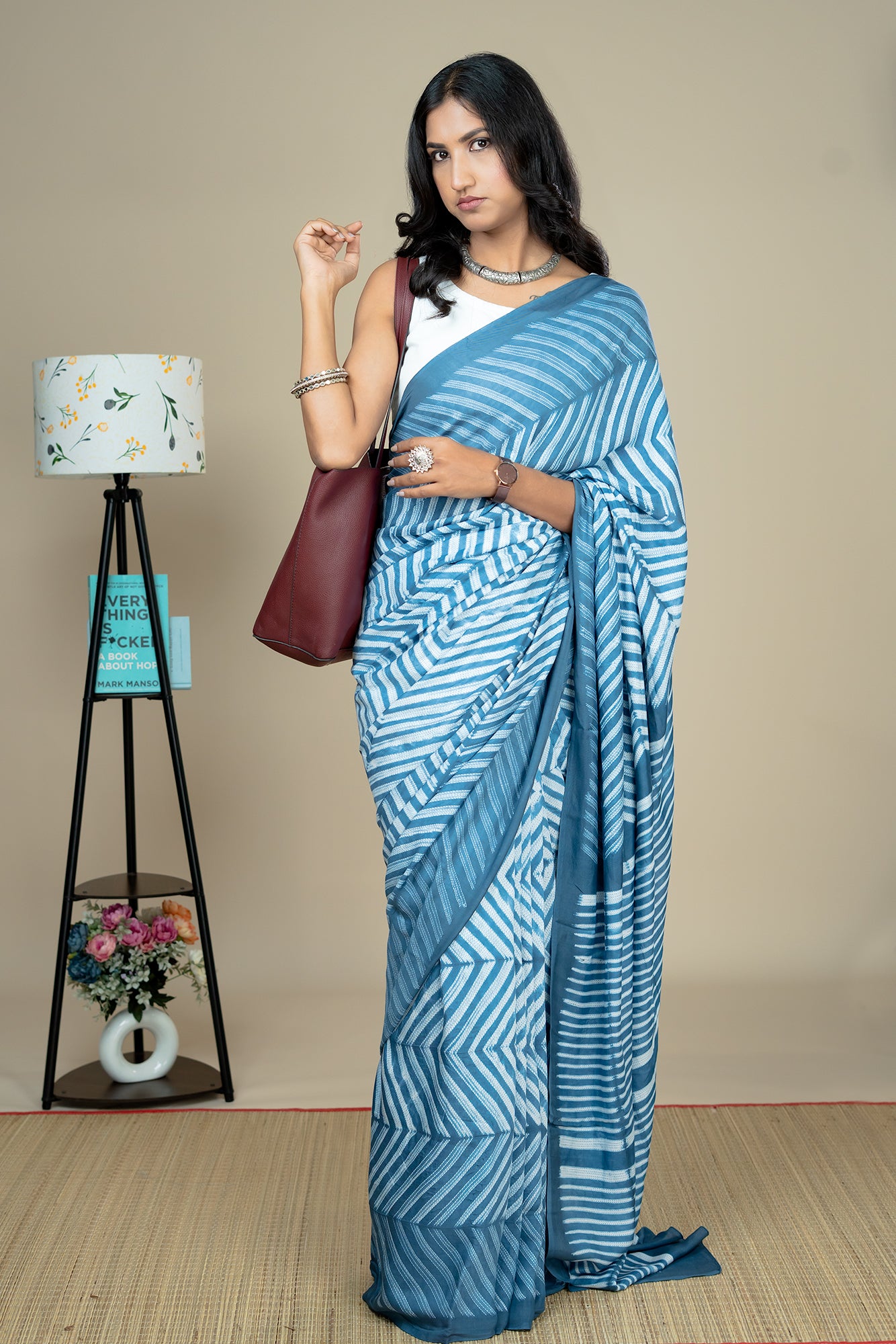 Vaachika Indigo Shibori Saree