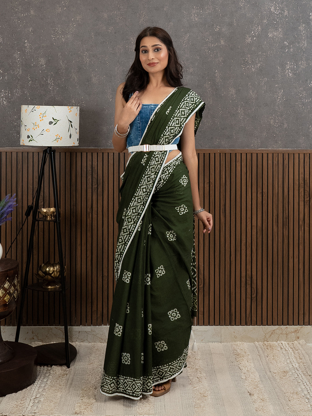 Suti Barfi Henna Batik Saree