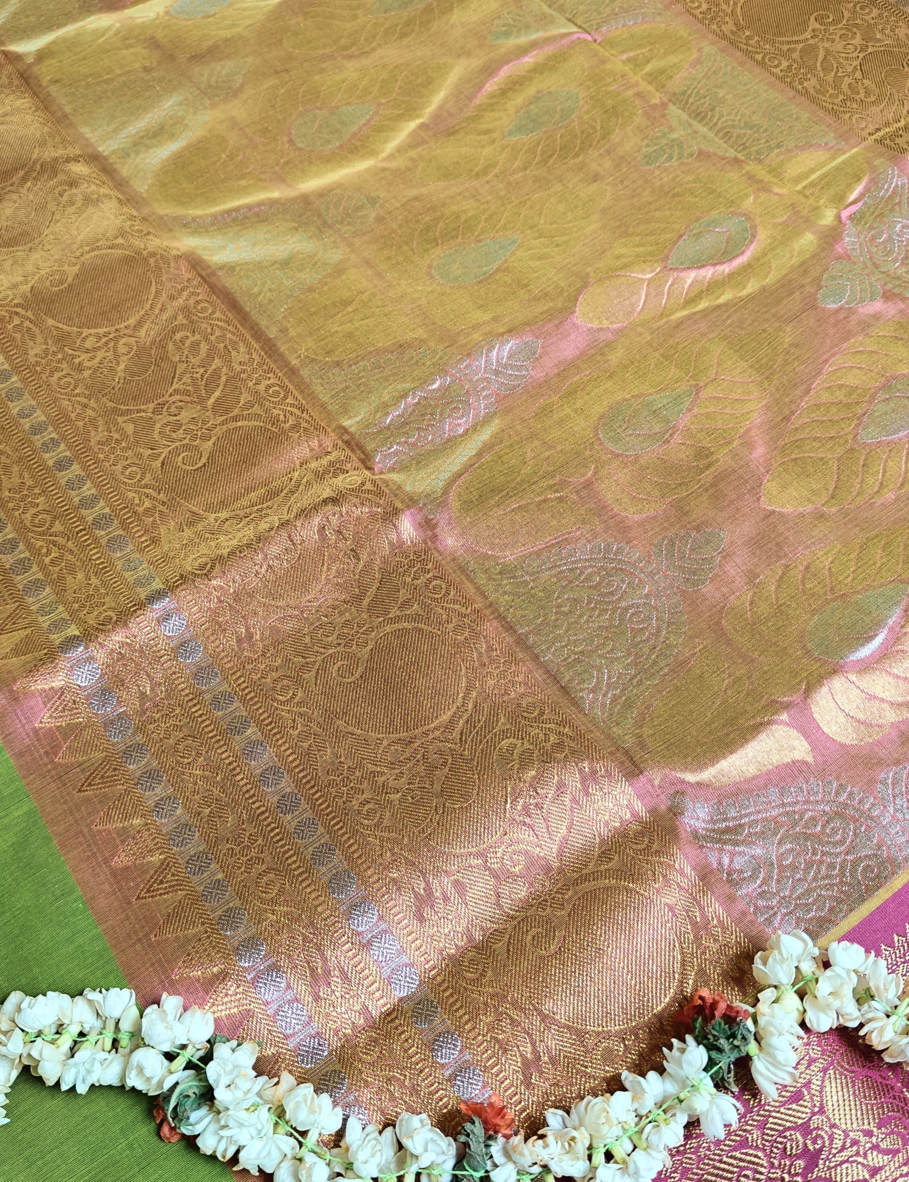 Aparajita Limegreen Venkatagiri Saree