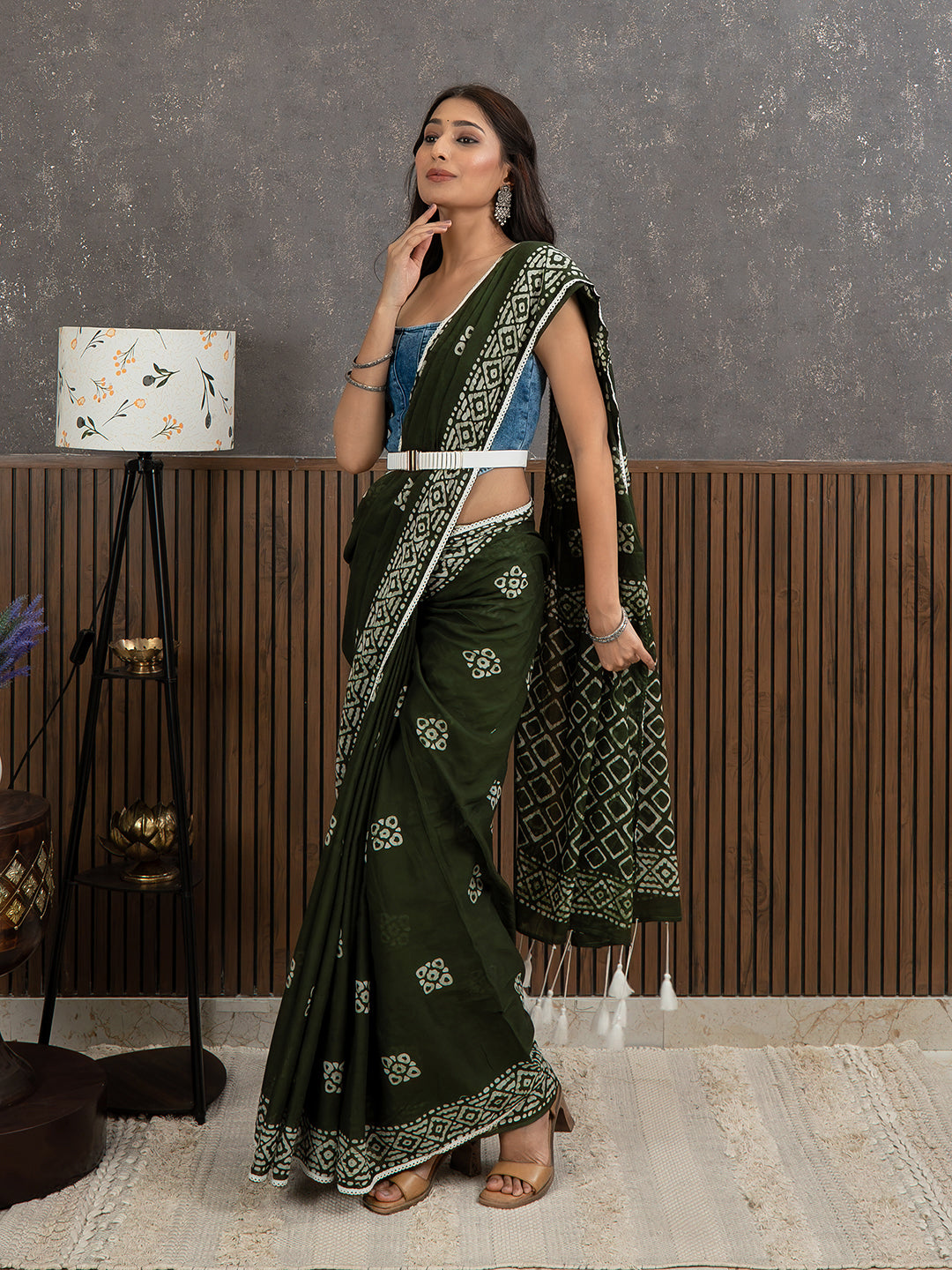 Suti Barfi Henna Batik Saree