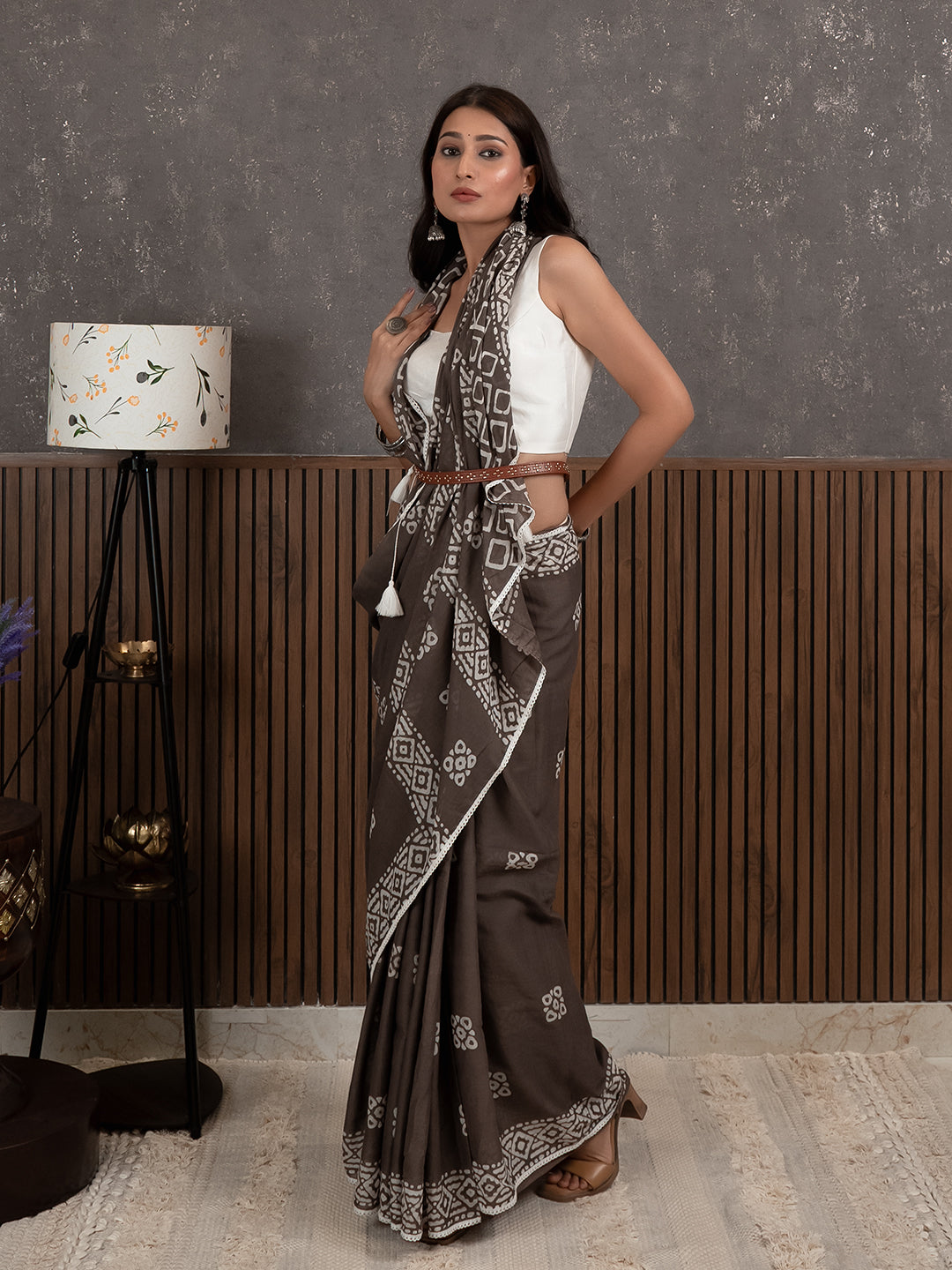 Suti Barfi Sand Batik Saree