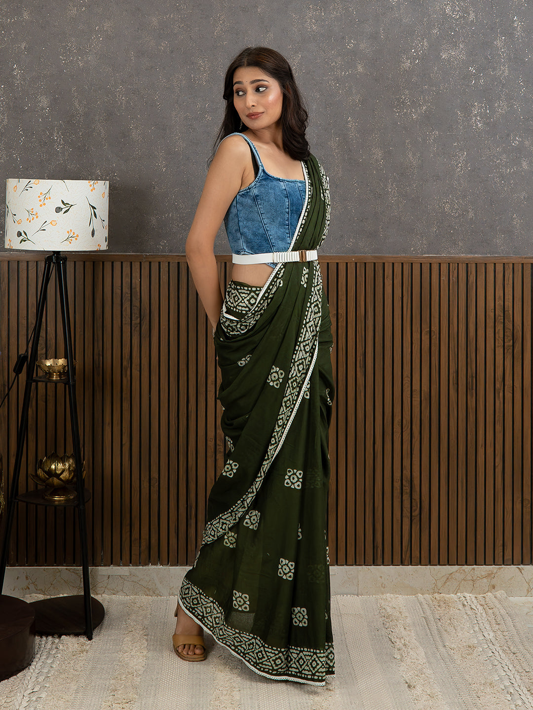Suti Barfi Henna Batik Saree