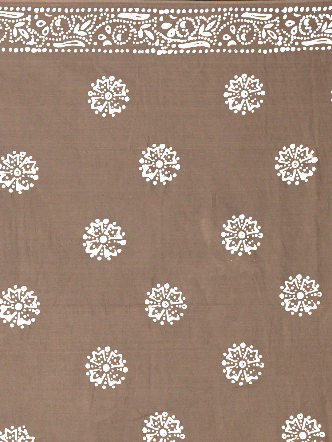 Suti Jaal Brown Batik Saree