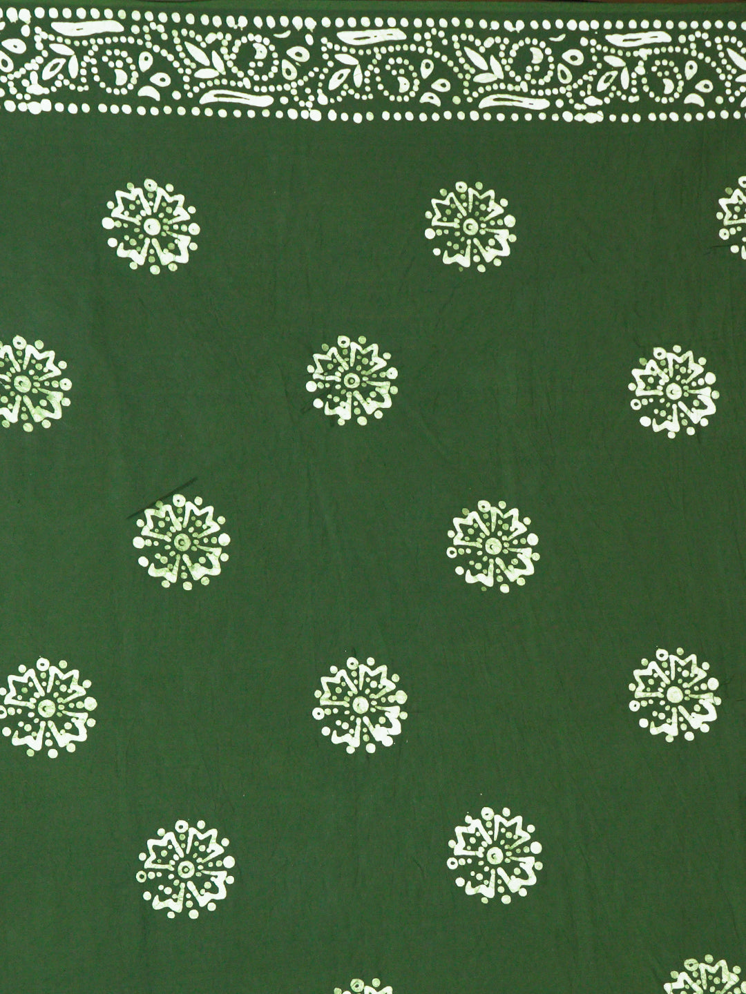 Suti Jaal Olive Batik Saree