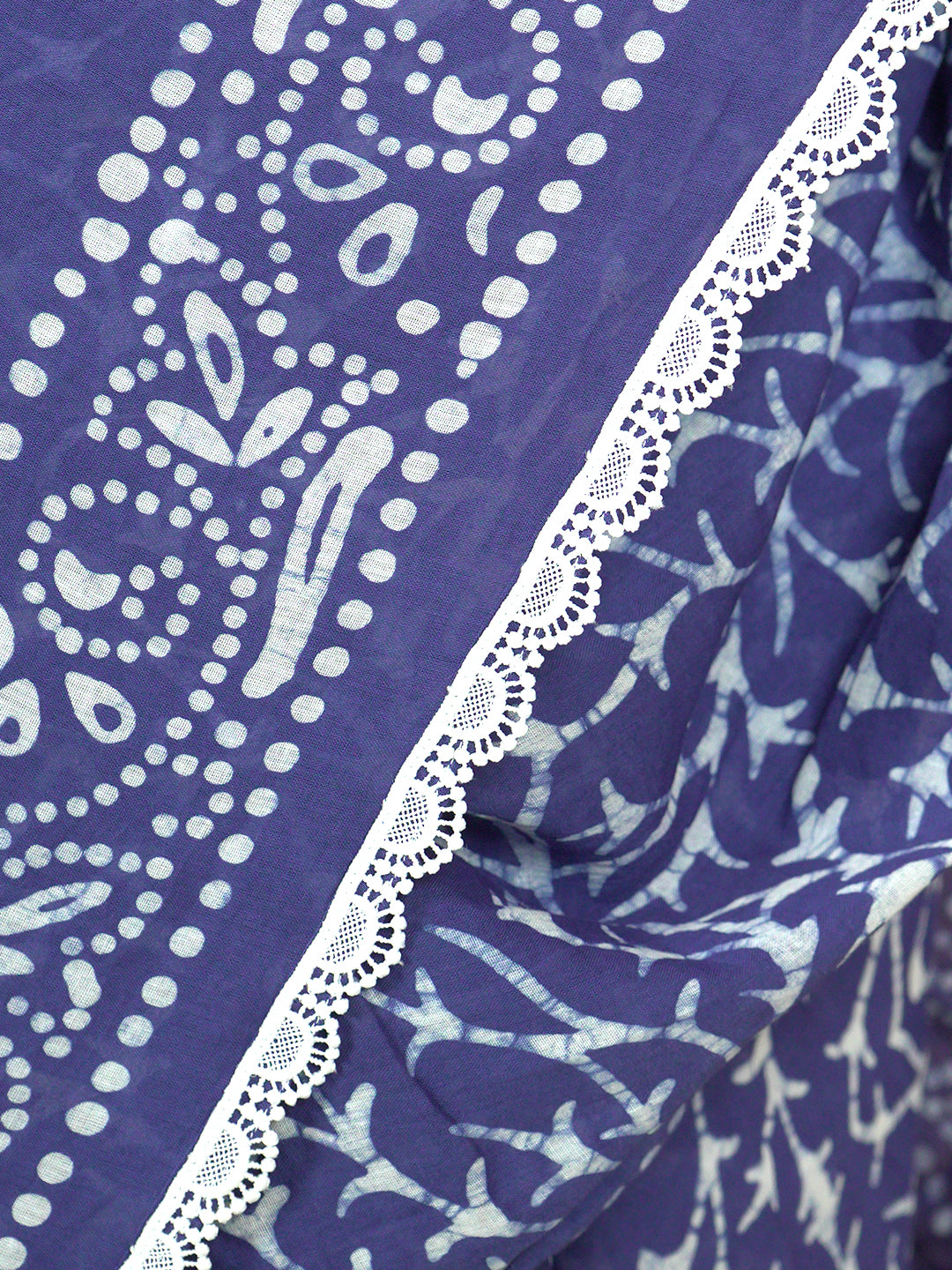 Suti Jaal Indigo Batik Saree