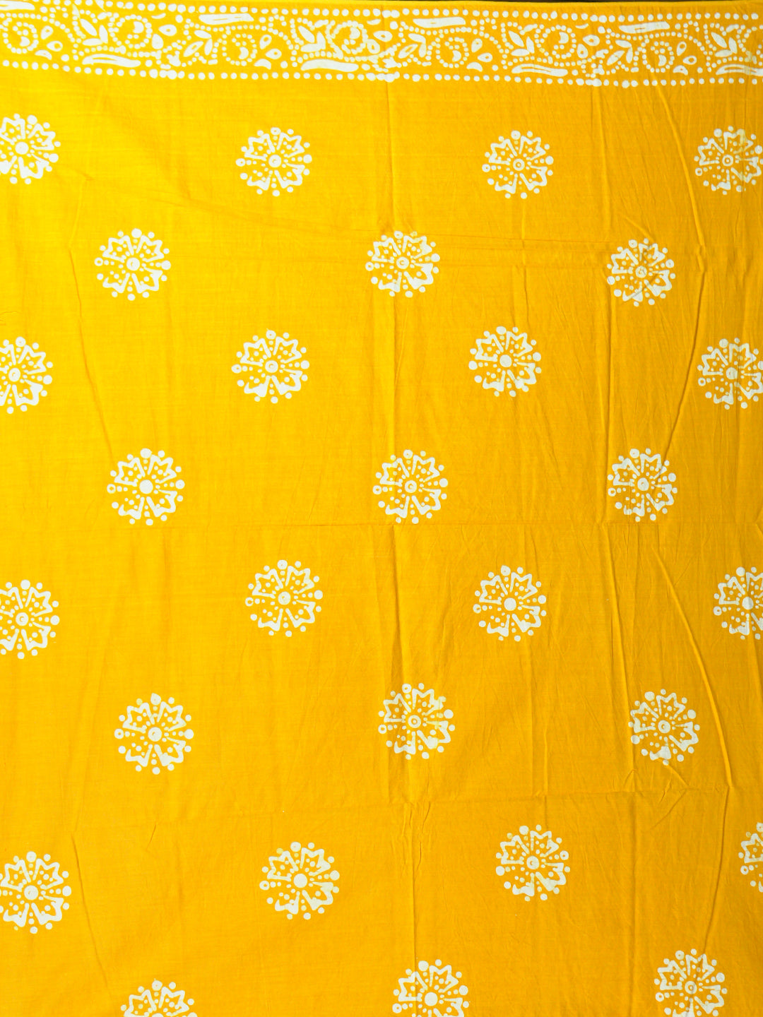 Suti Jaal Yellow Batik Saree