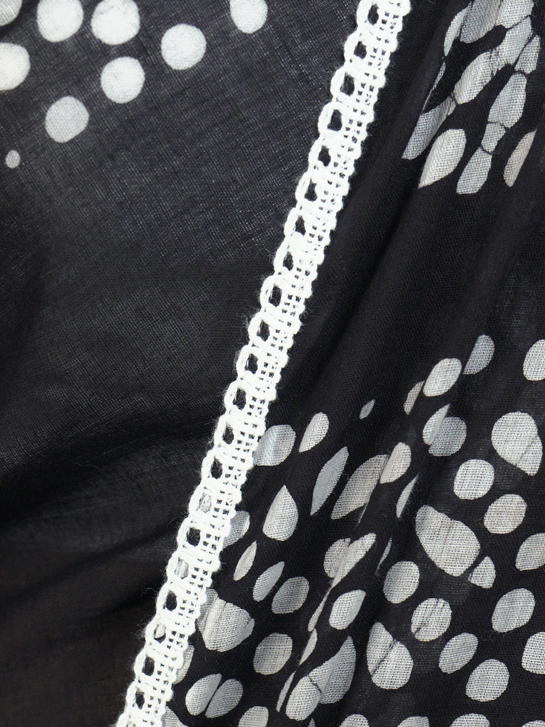 Suti Mudra Black Batik Saree