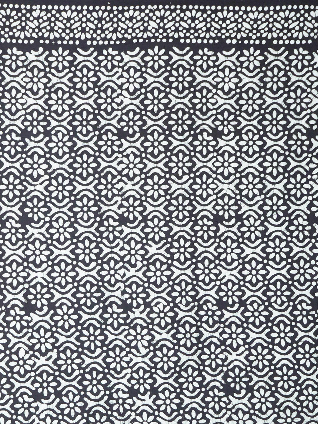 Suti Mudra Black Batik Saree