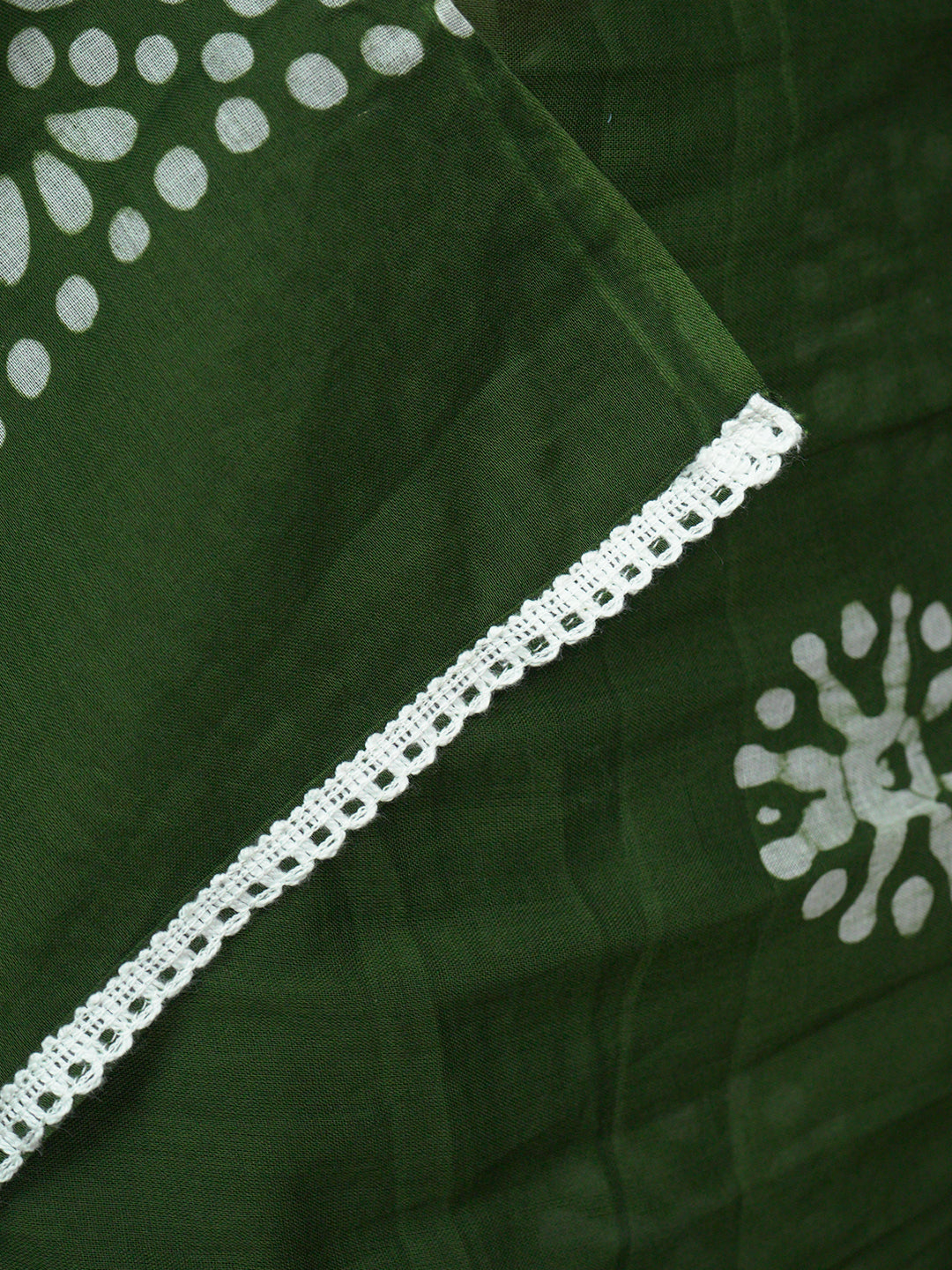 Suti Mudra Olive Batik Saree