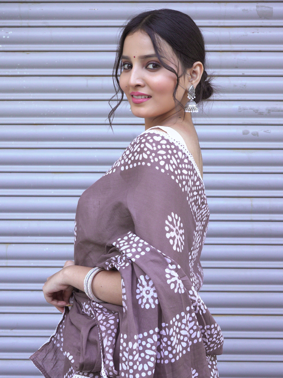 Suti Mudra Sand Batik Saree
