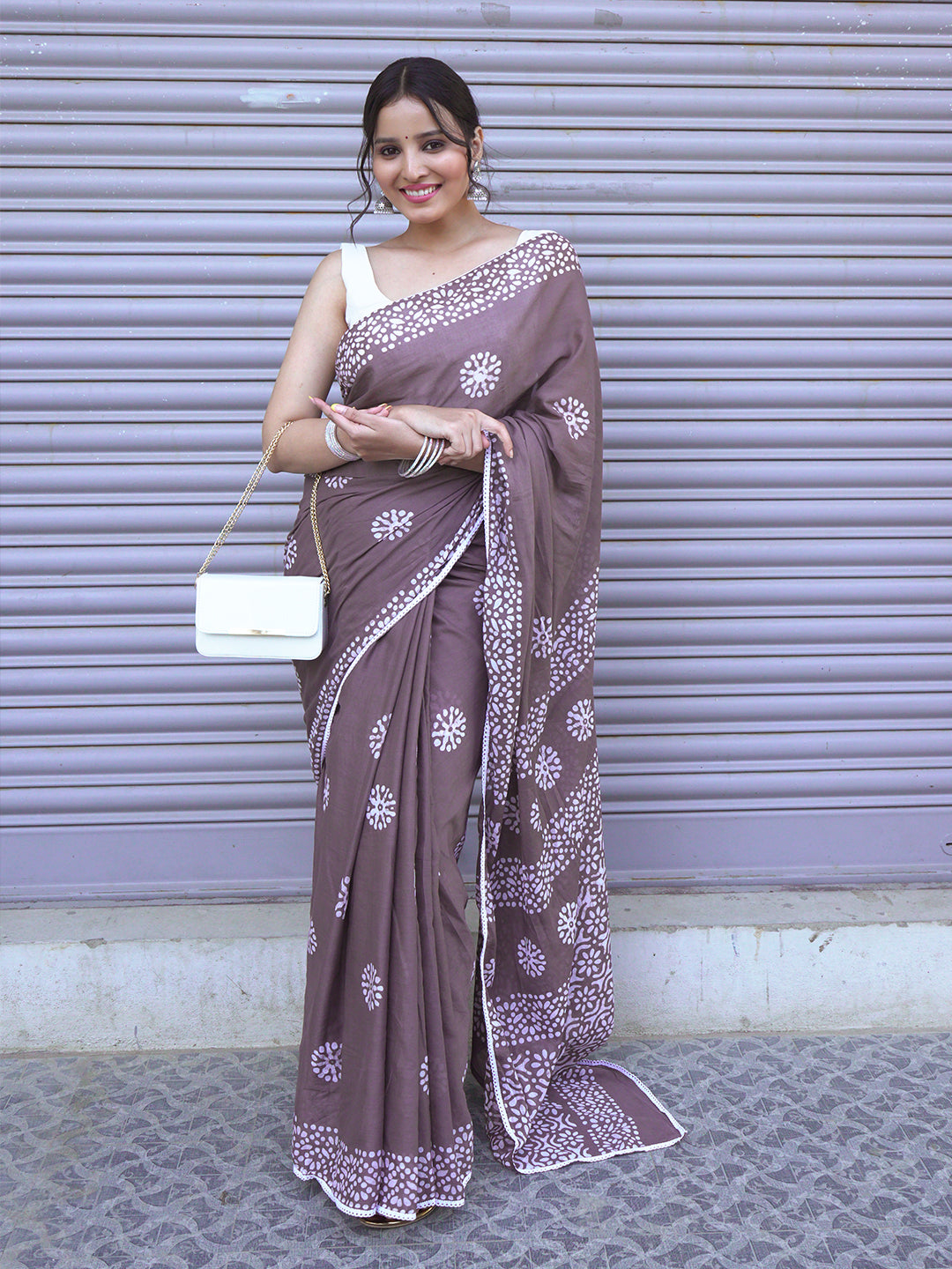 Suti Mudra Sand Batik Saree