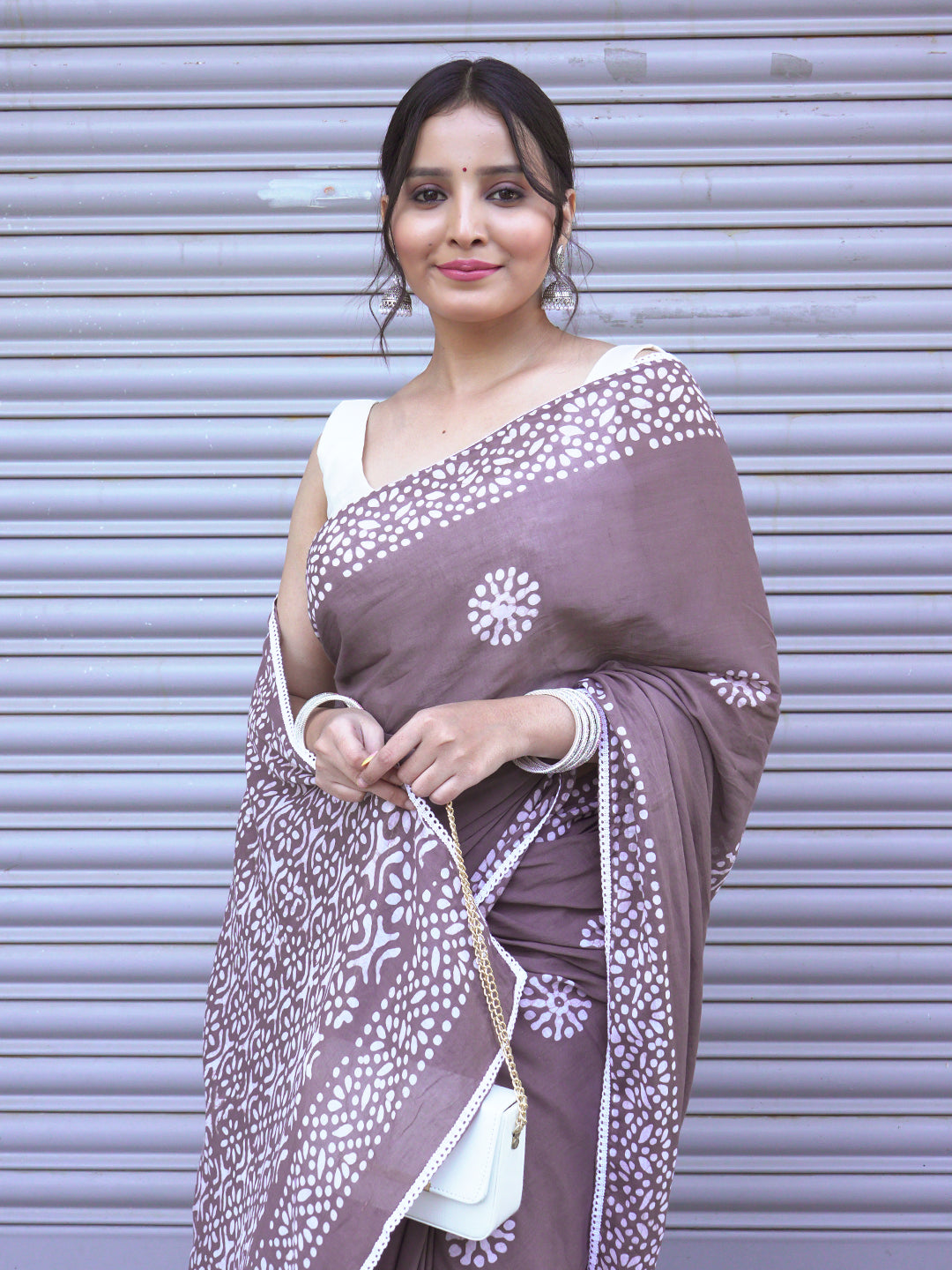 Suti Mudra Sand Batik Saree