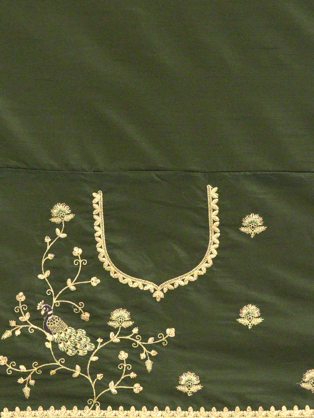 Gota Green Embroidered Saree