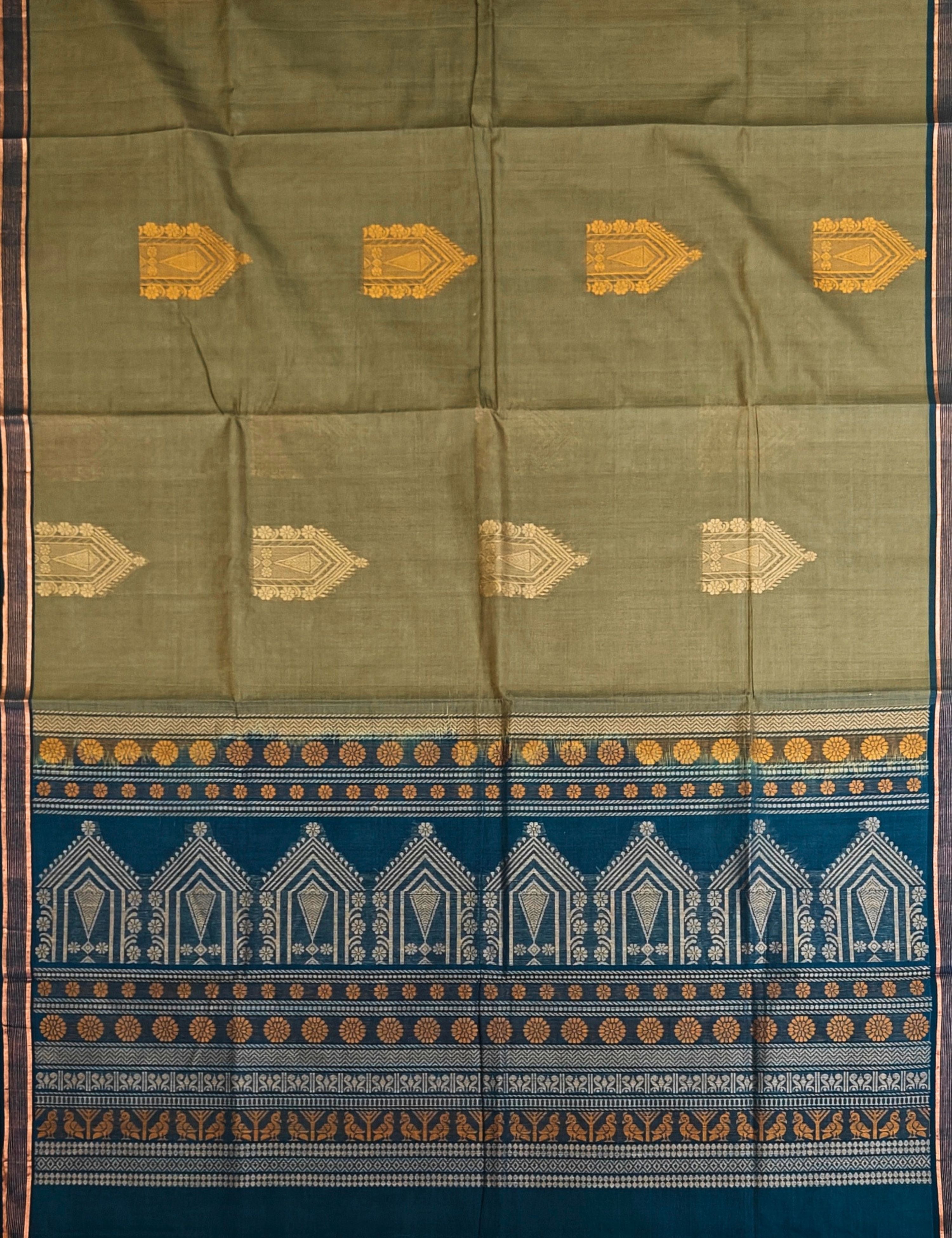 Khaki Negamam Cotton Saree
