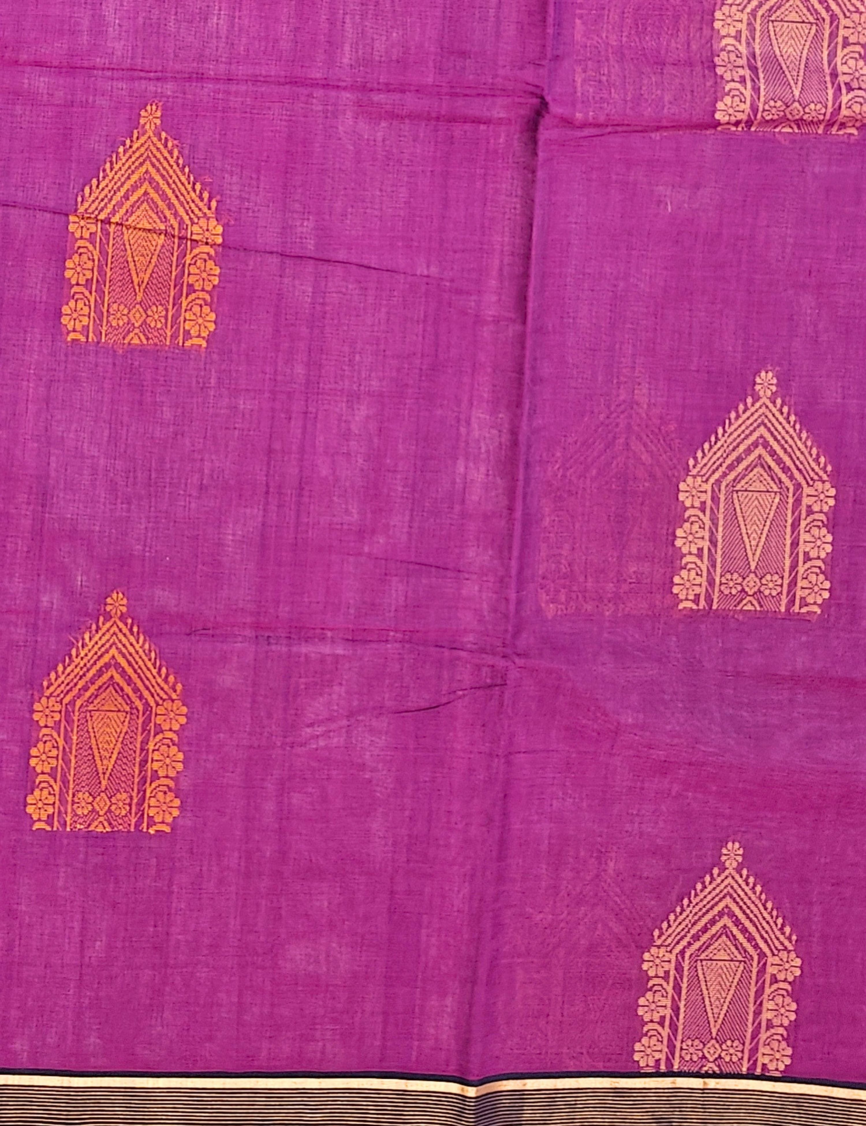 Purple Negamam Cotton Saree