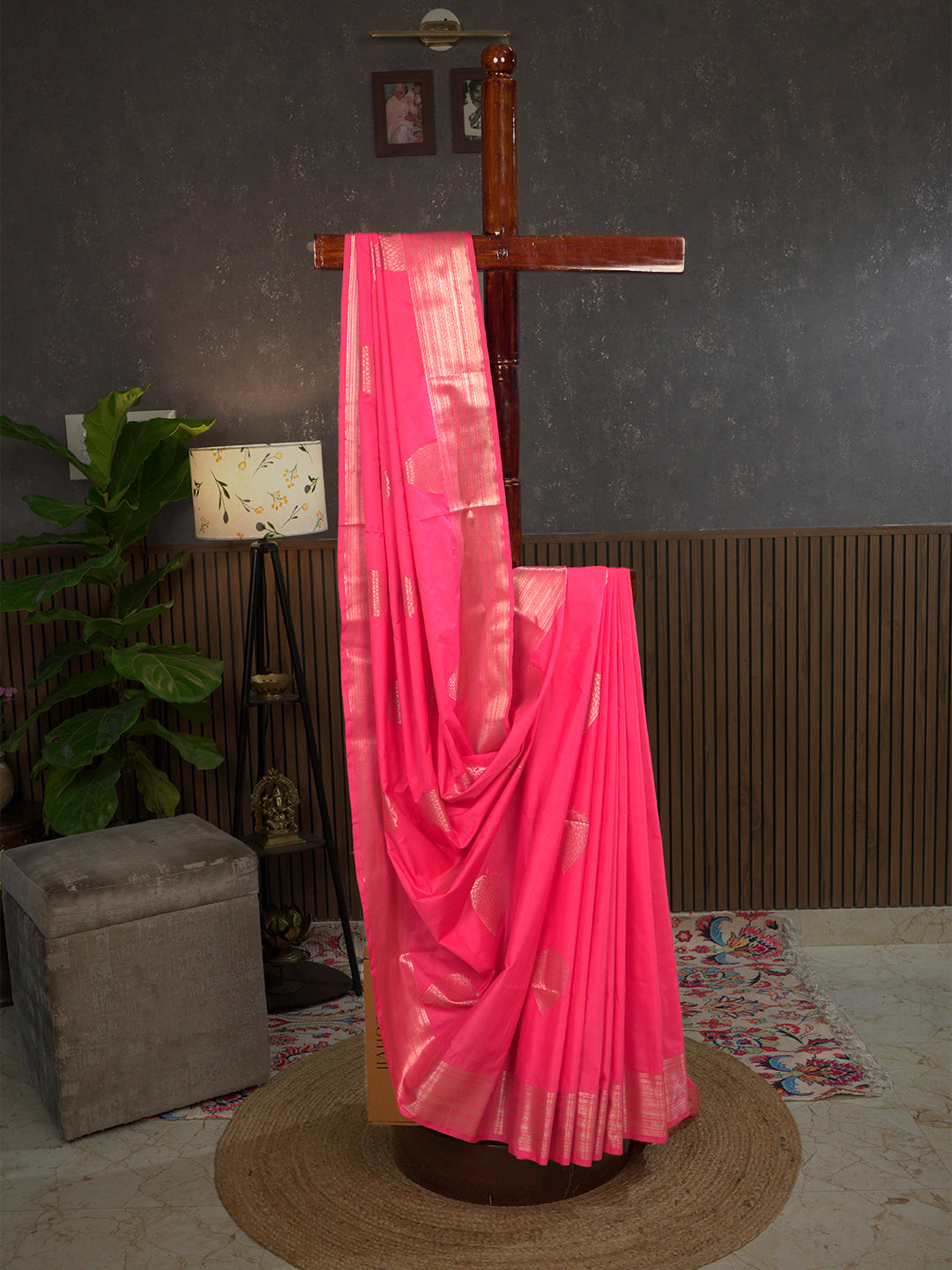 Varnika Pink Soft Semi Silk Saree