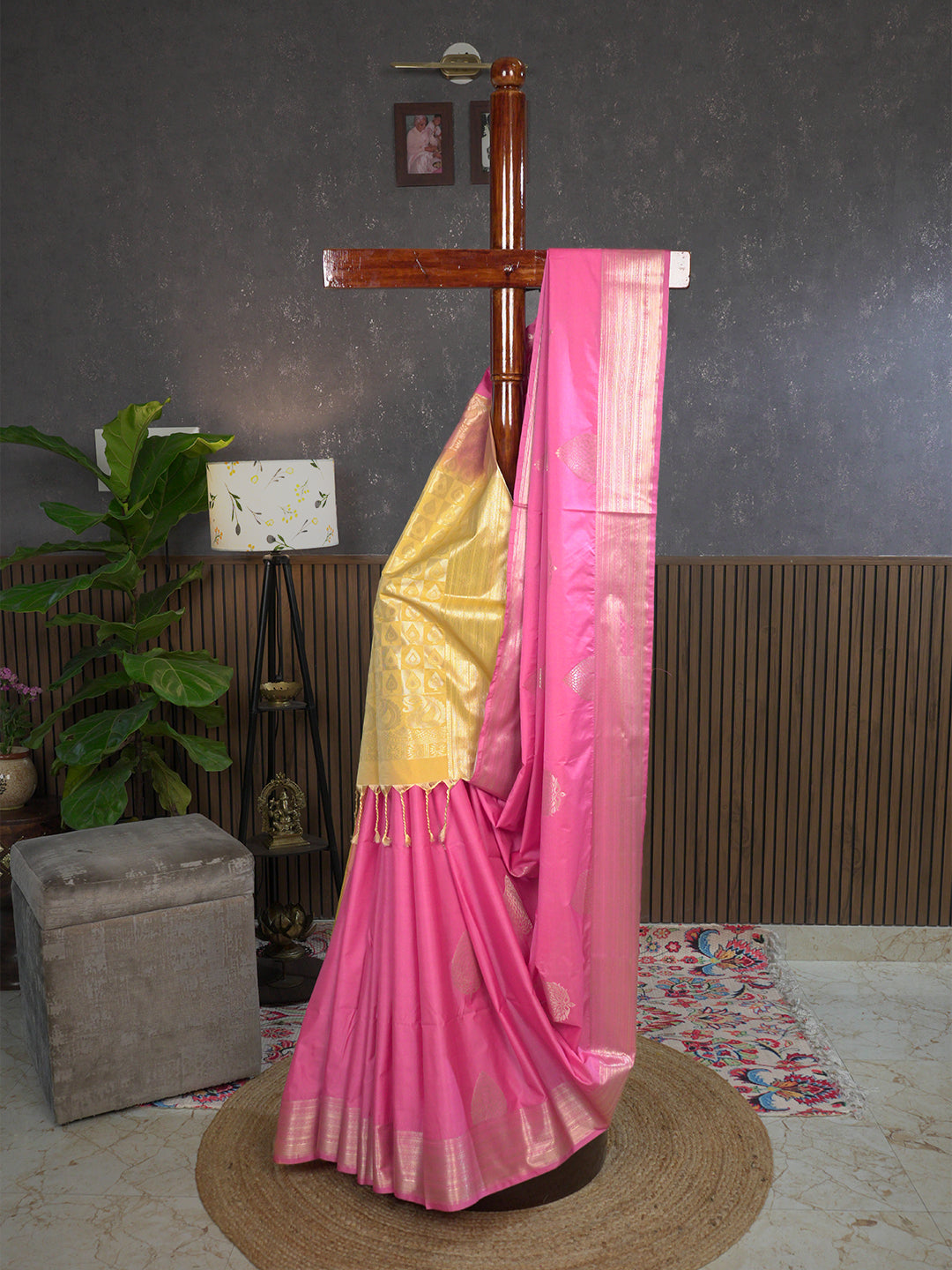 Varnika Pink Soft Semi Silk Saree