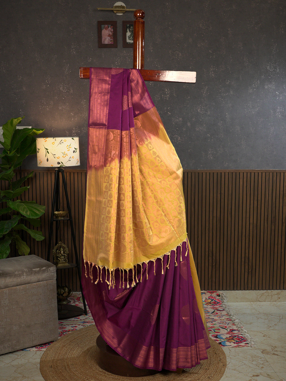 Varnika Purple Soft Semi Silk Saree