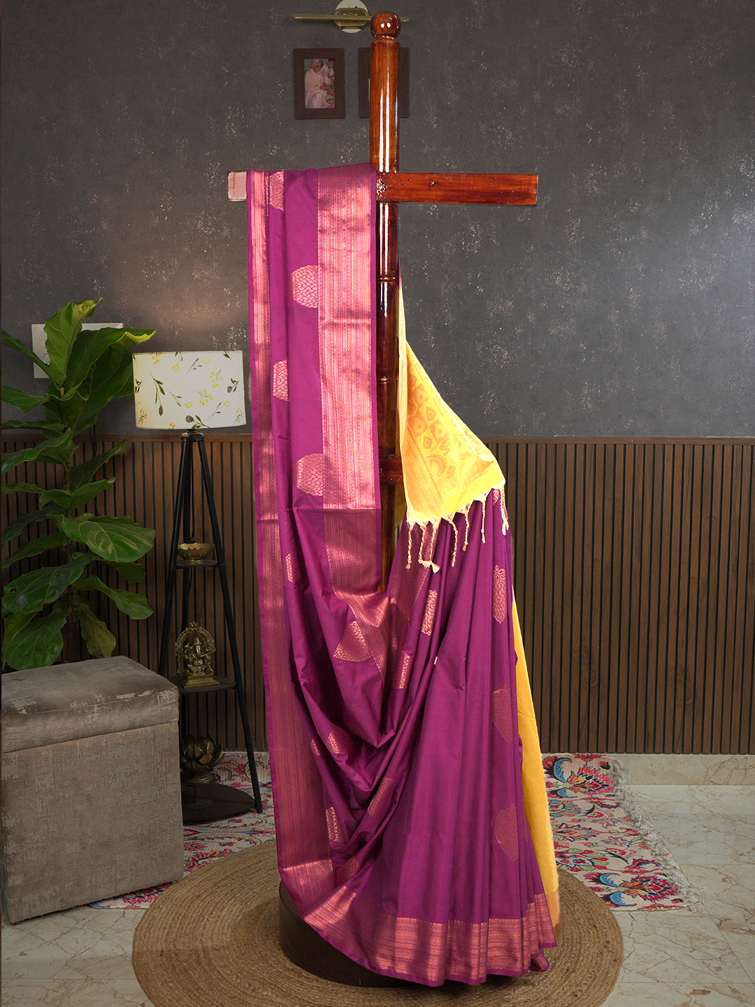 Varnika Purple Soft Semi Silk Saree