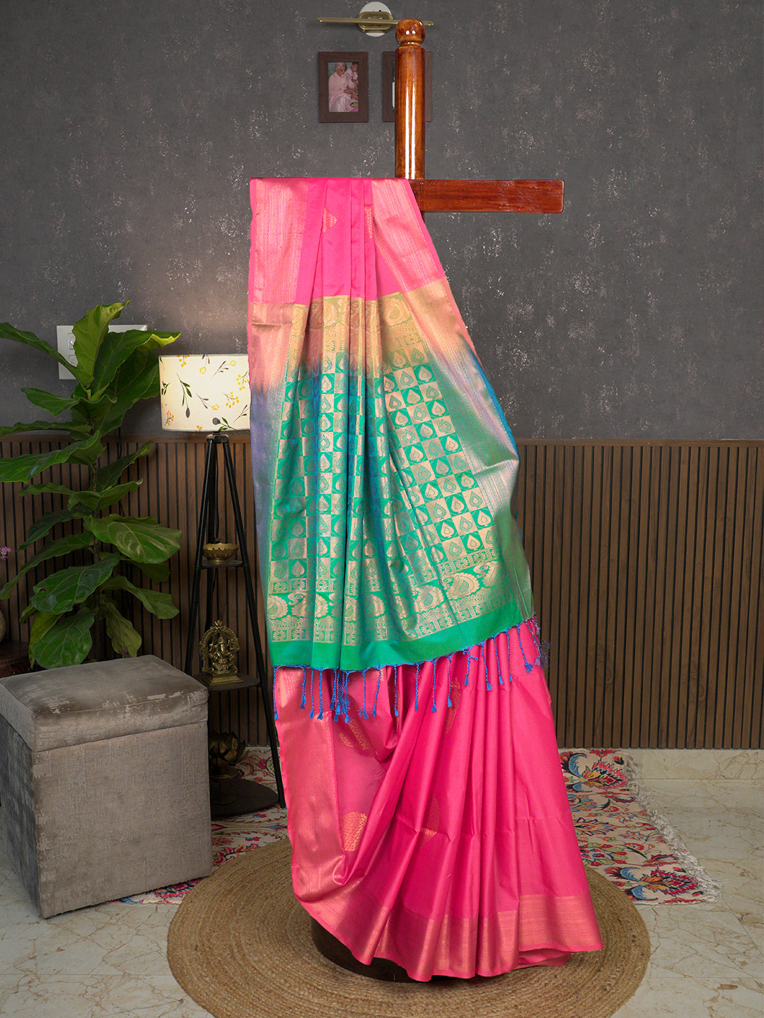 Varnika Red Soft Semi Silk Saree