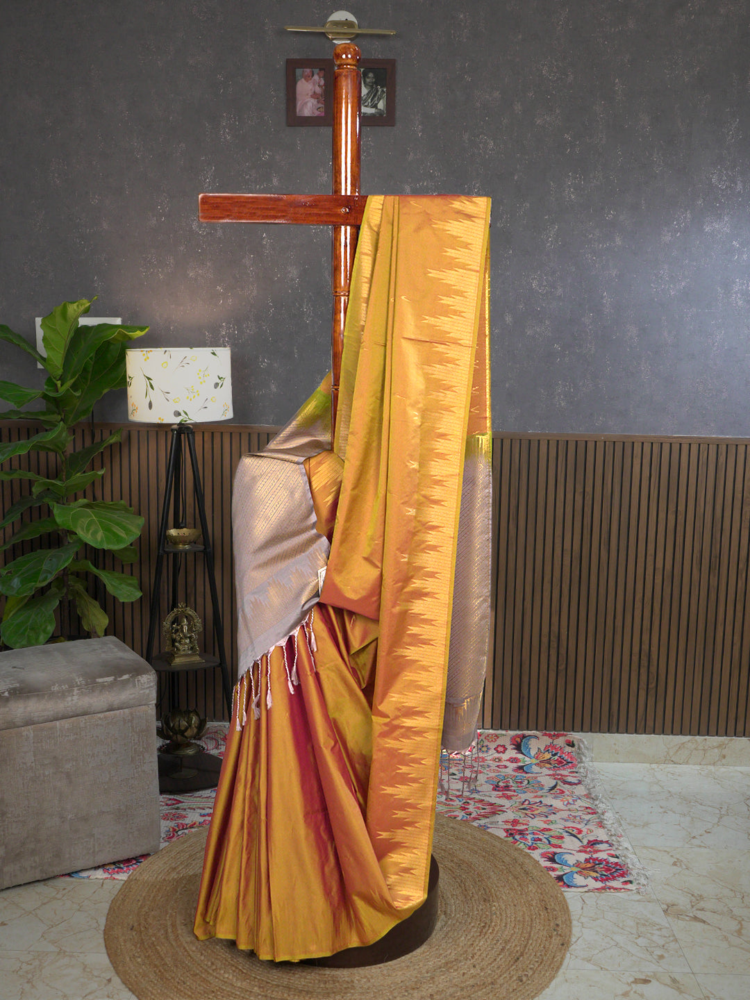 Dravya Gold Soft Semi Silk Saree