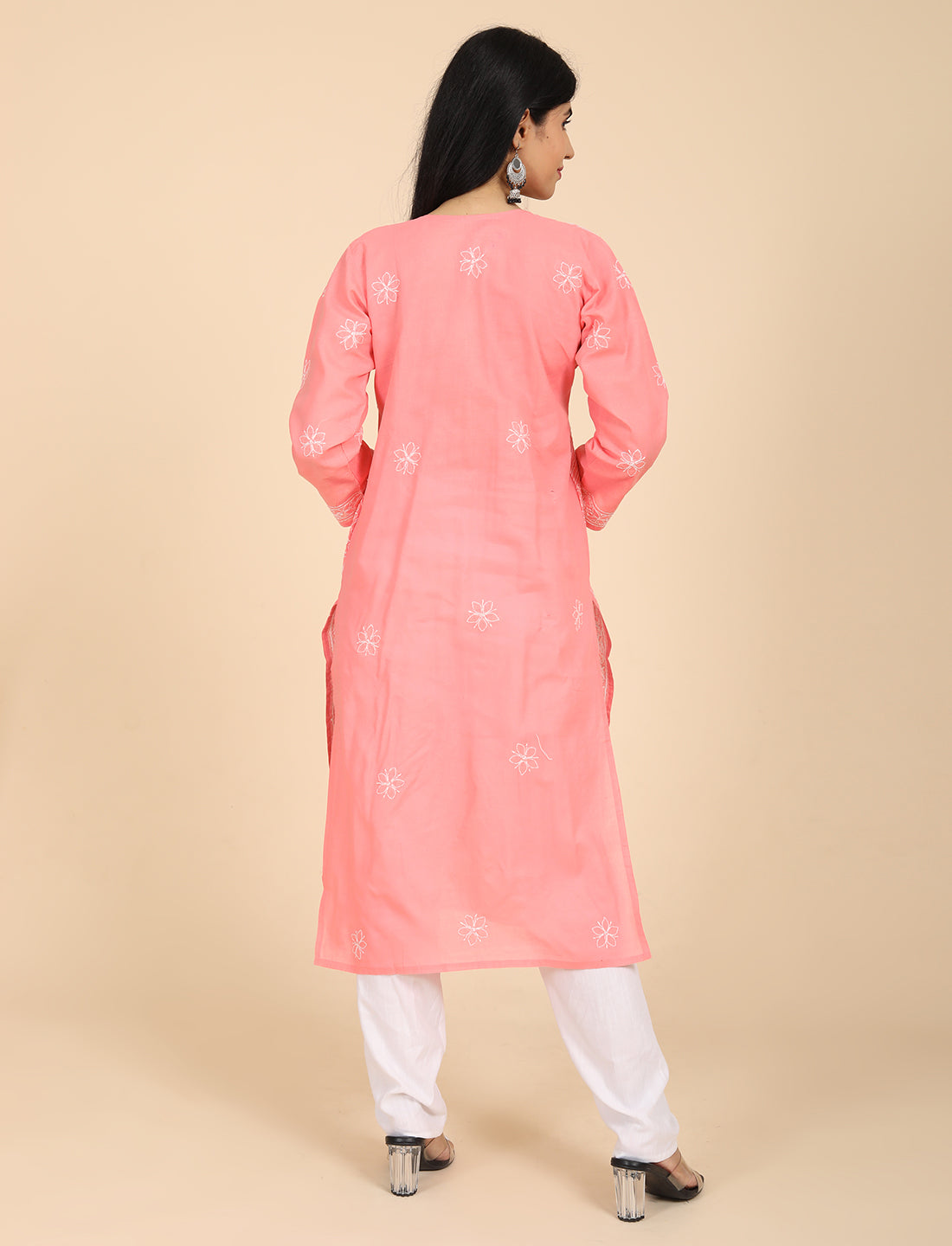 Shabika Pink Chikankari Kurta