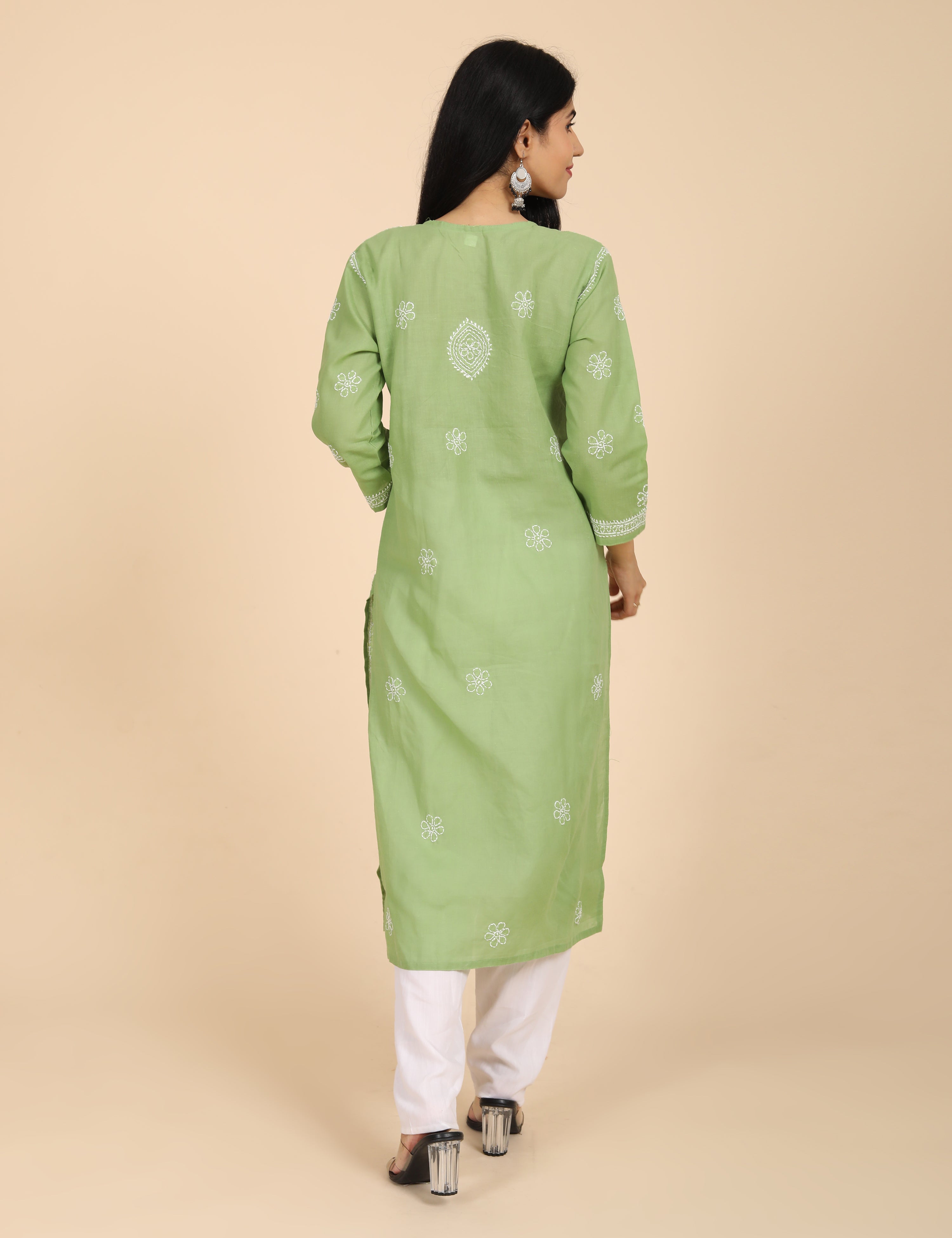 Imtizaj Green Chikankari Kurta