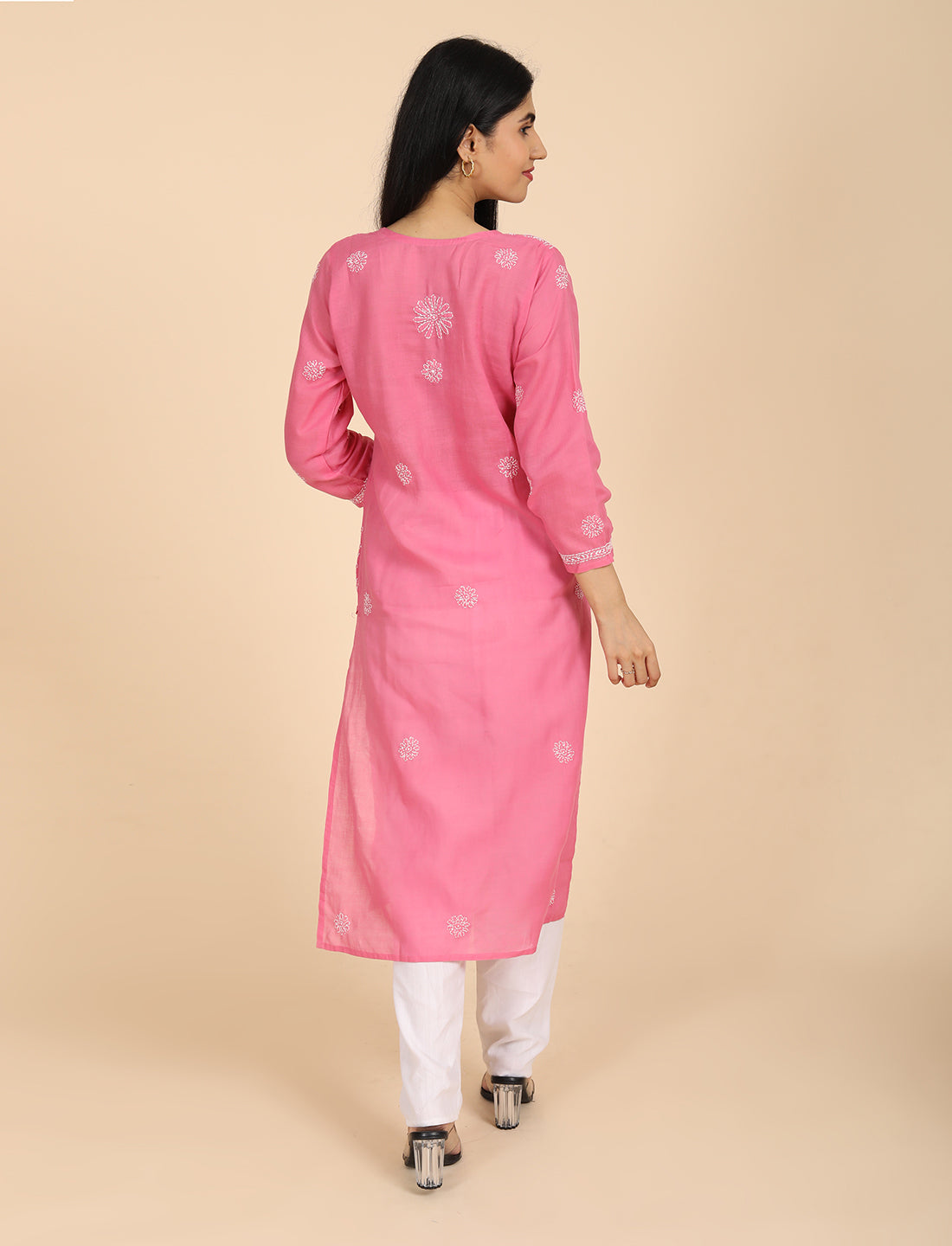 Naqsh Pink Chikankari Kurta