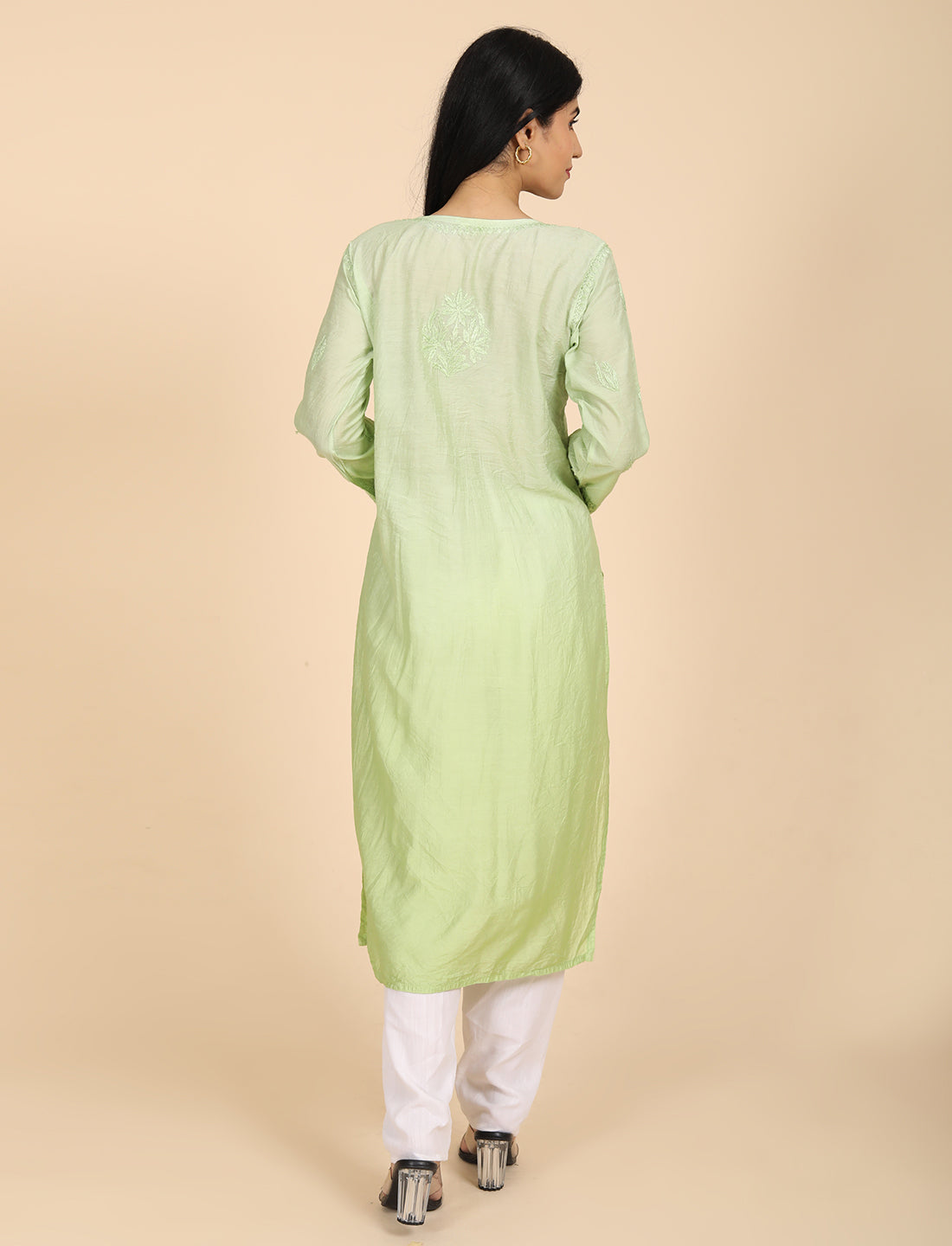 Noor Green Chikankari Kurta