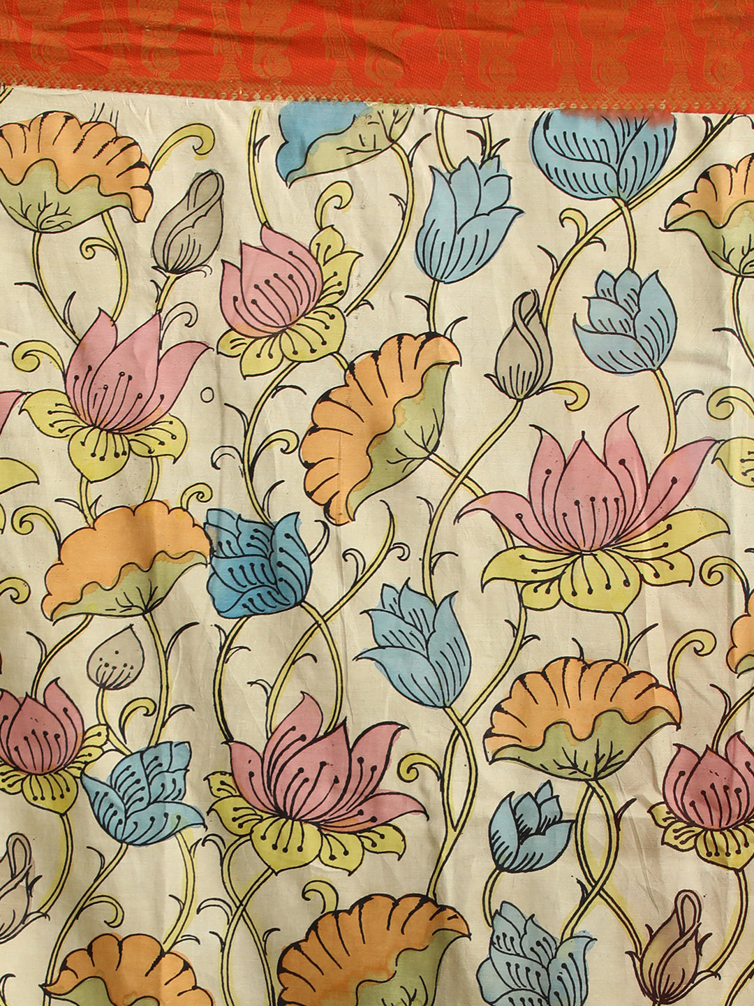 Pushp Multicolored Kalamkari Saree