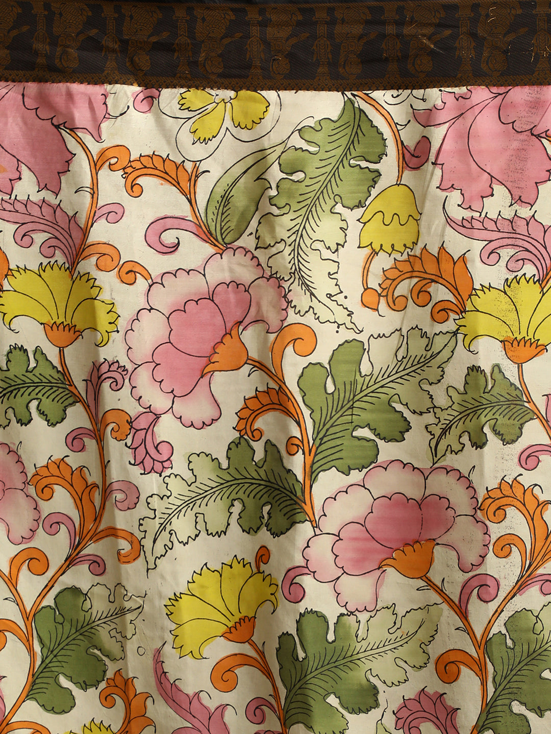 Pushp Multicolored Kalamkari Saree