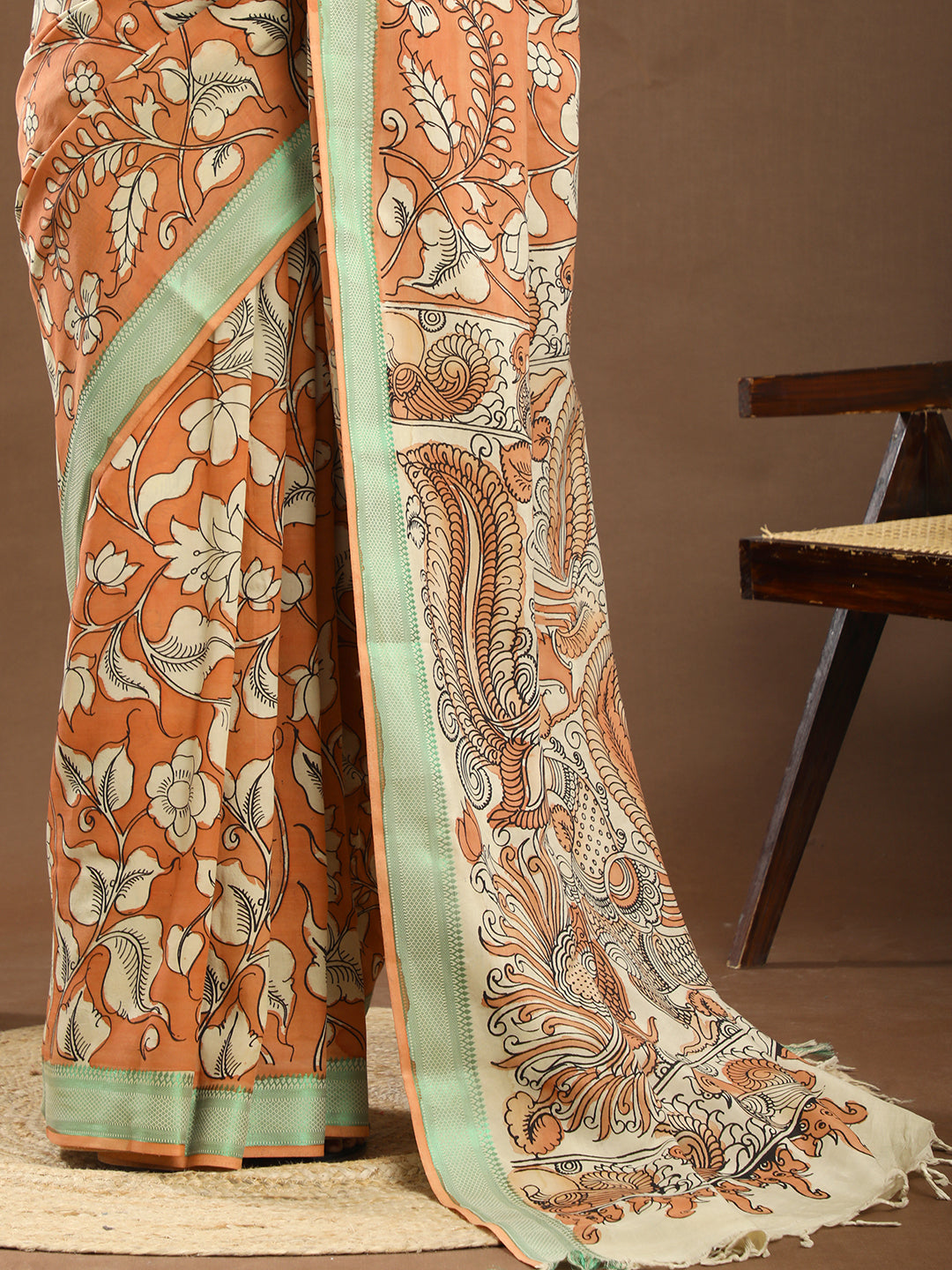 Pushp Multicolored Kalamkari Saree