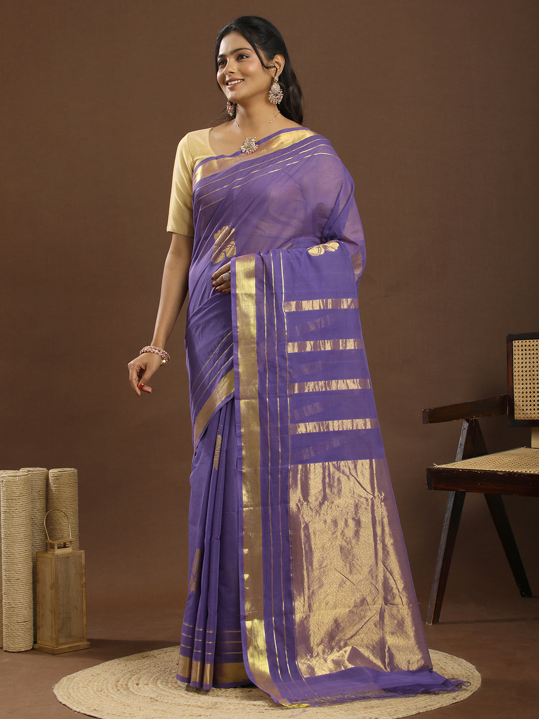 Jaswanti Purple Venkatagiri Saree