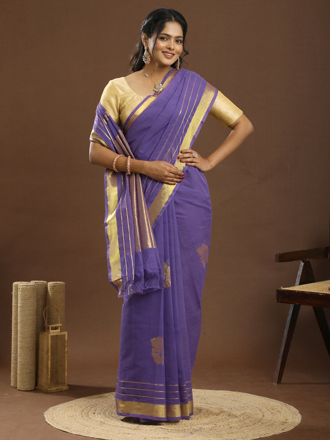 Jaswanti Purple Venkatagiri Saree
