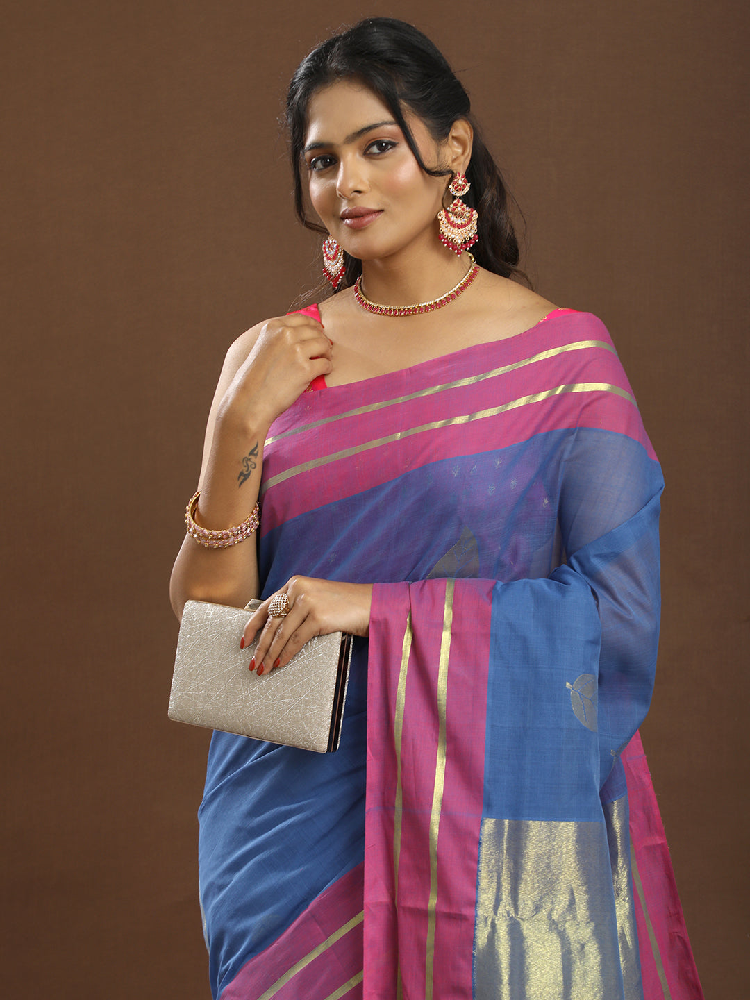 Paan Blue Venkatagiri Saree