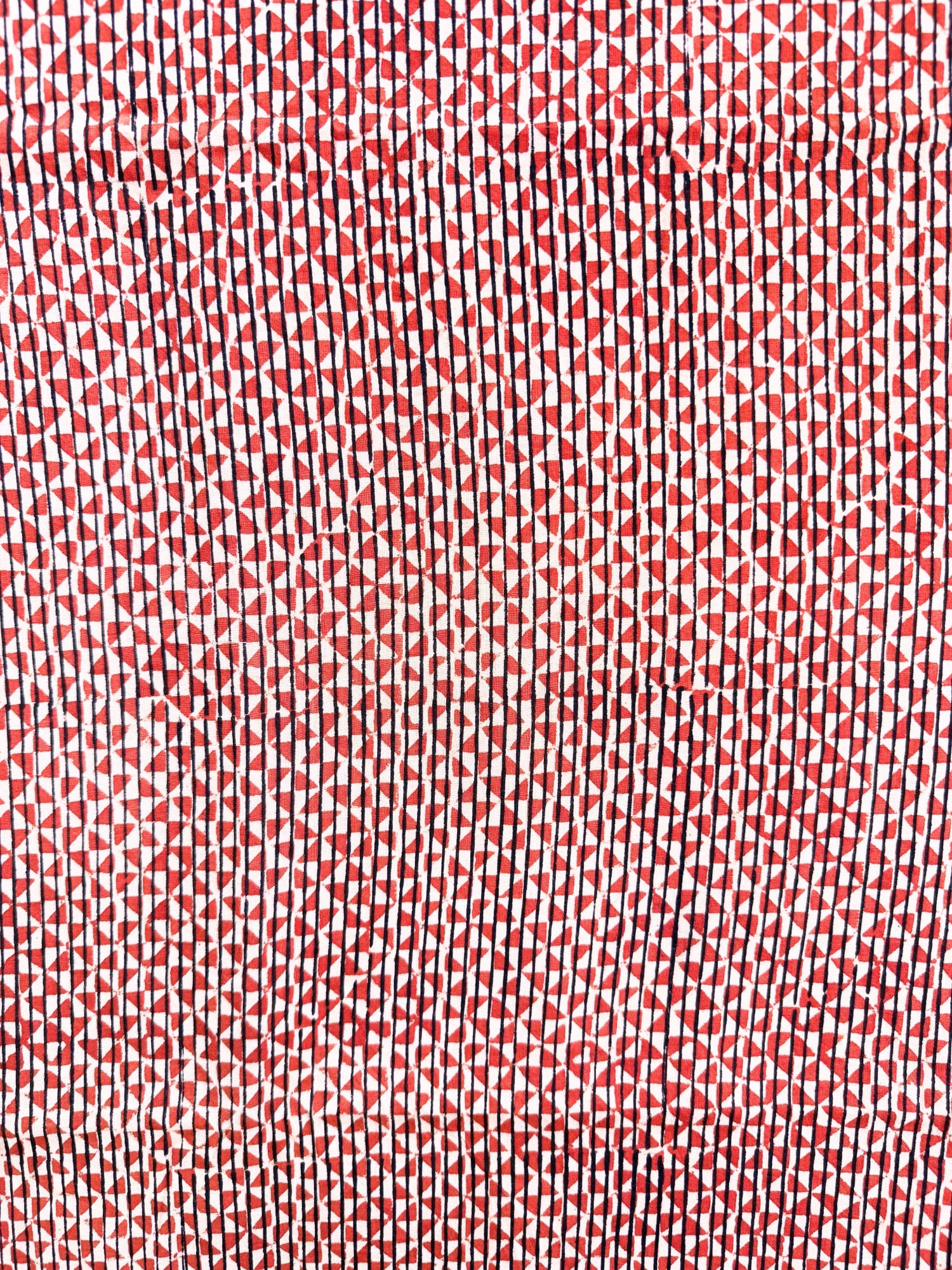 Red Ajrakh Fabric