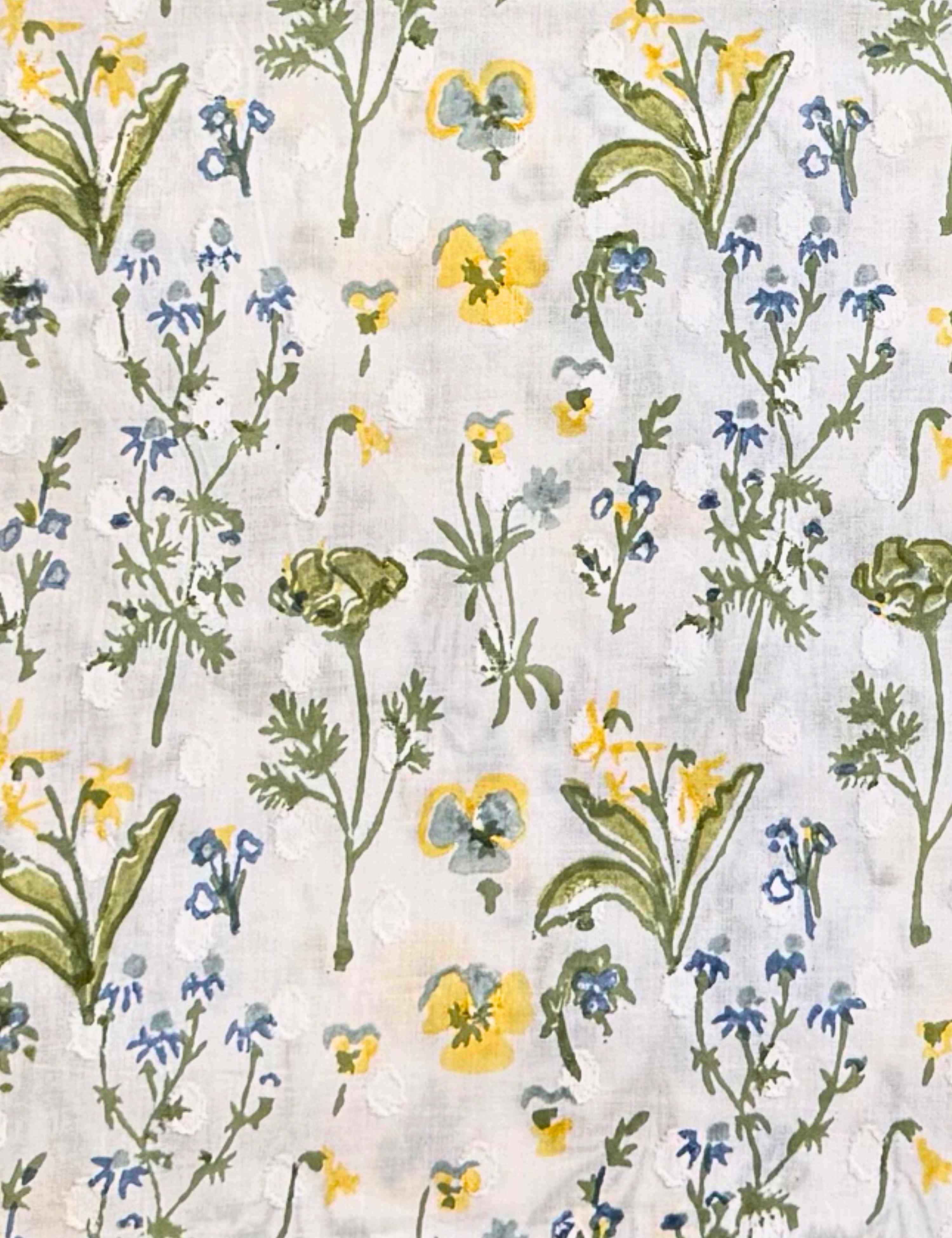White Sanganeri Fabric