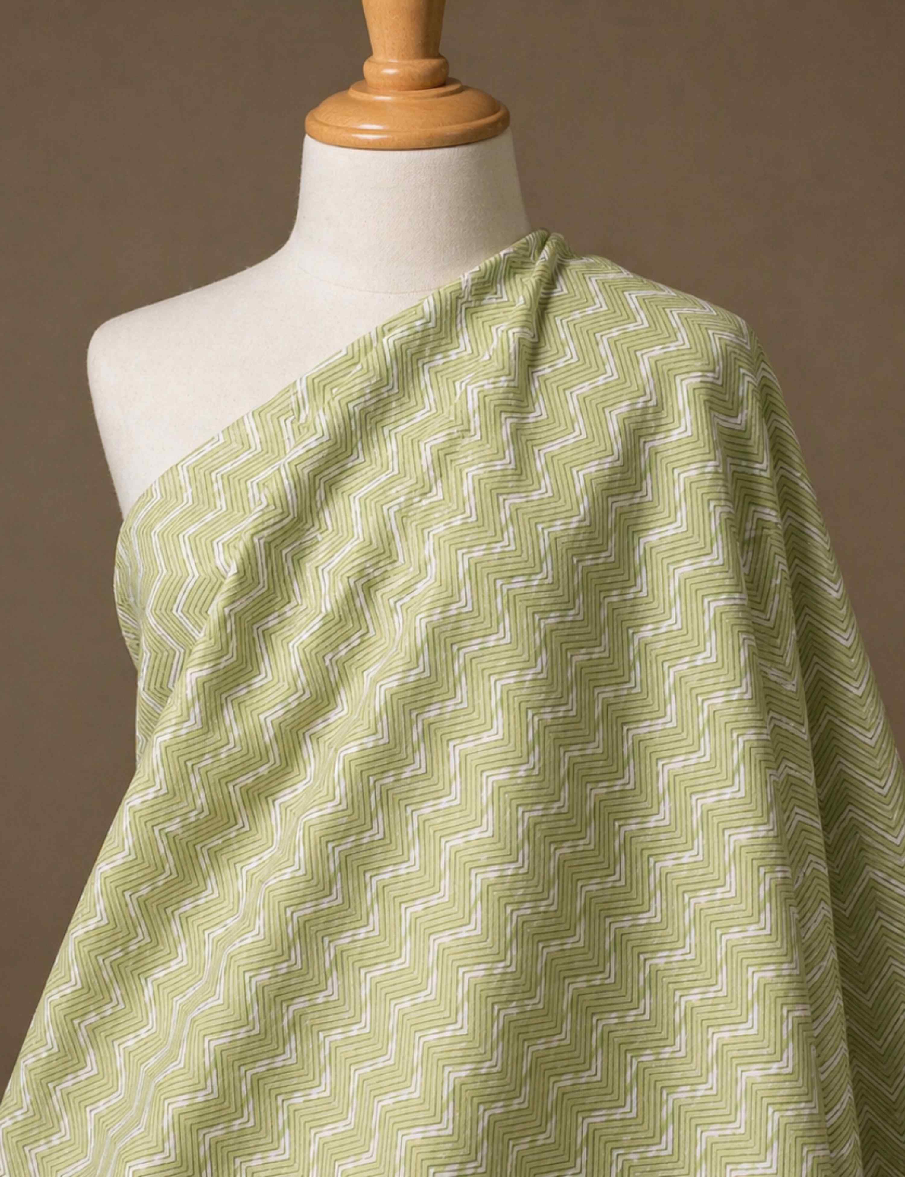 Limegreen Bagru Fabric