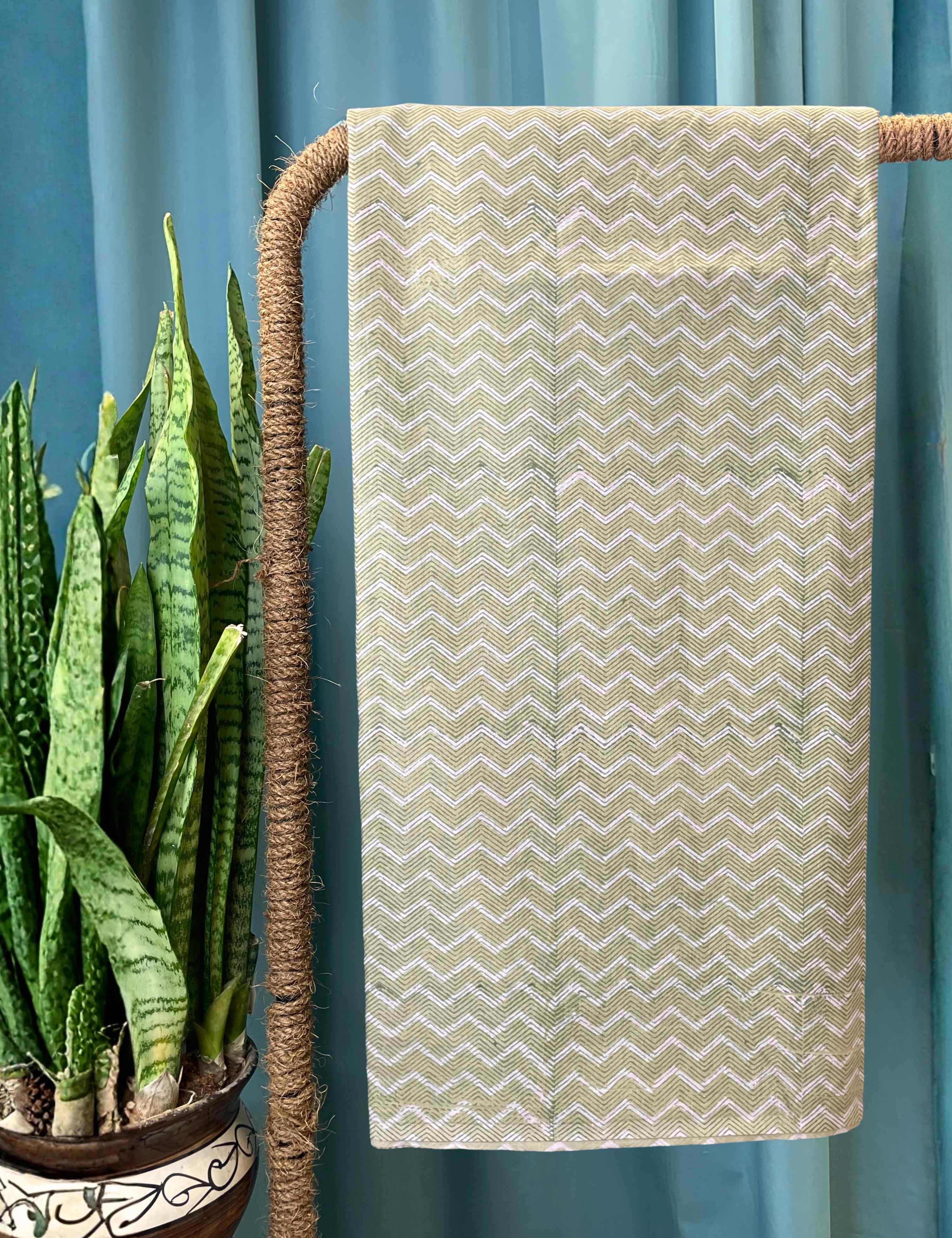 Limegreen Bagru Fabric
