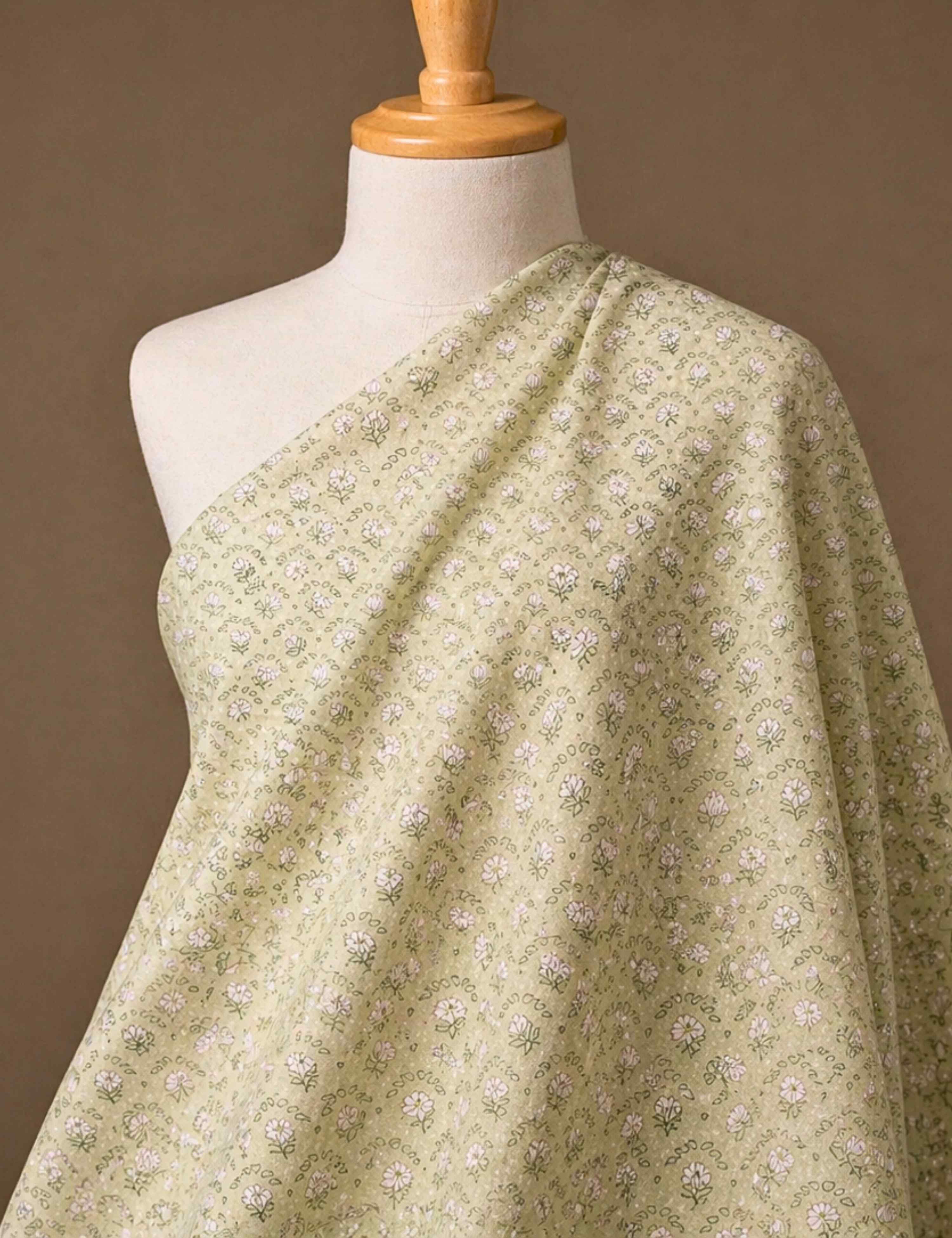 Limegreen Bagru Fabric