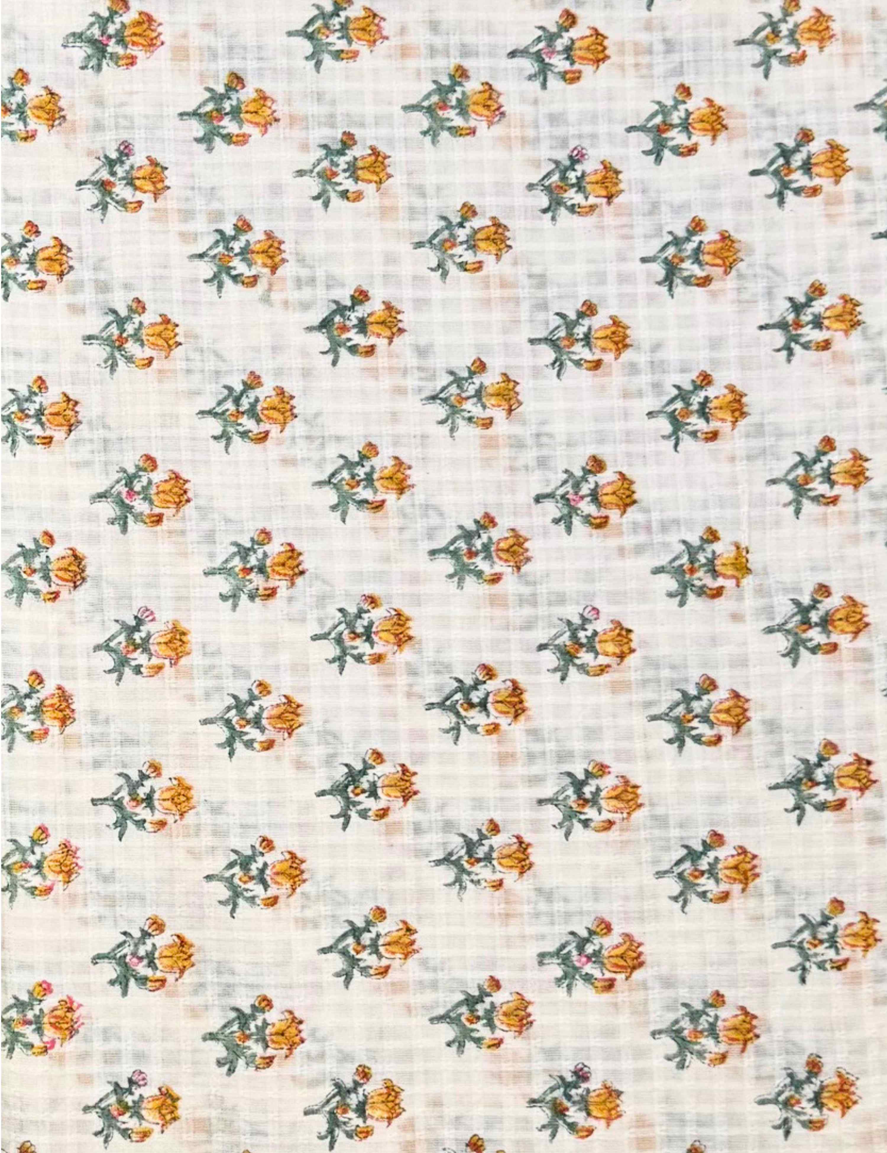 White Sanganeri Fabric