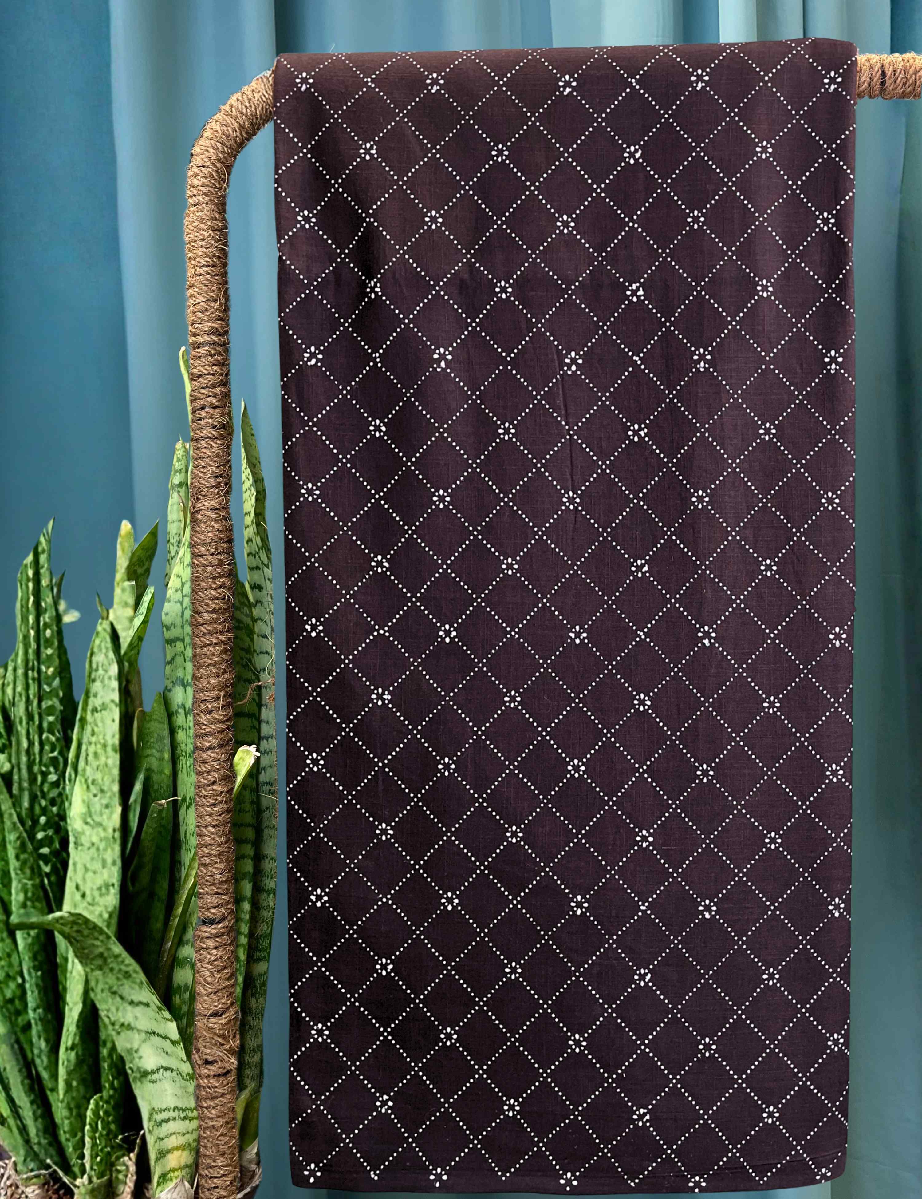 Black Bagru Fabric