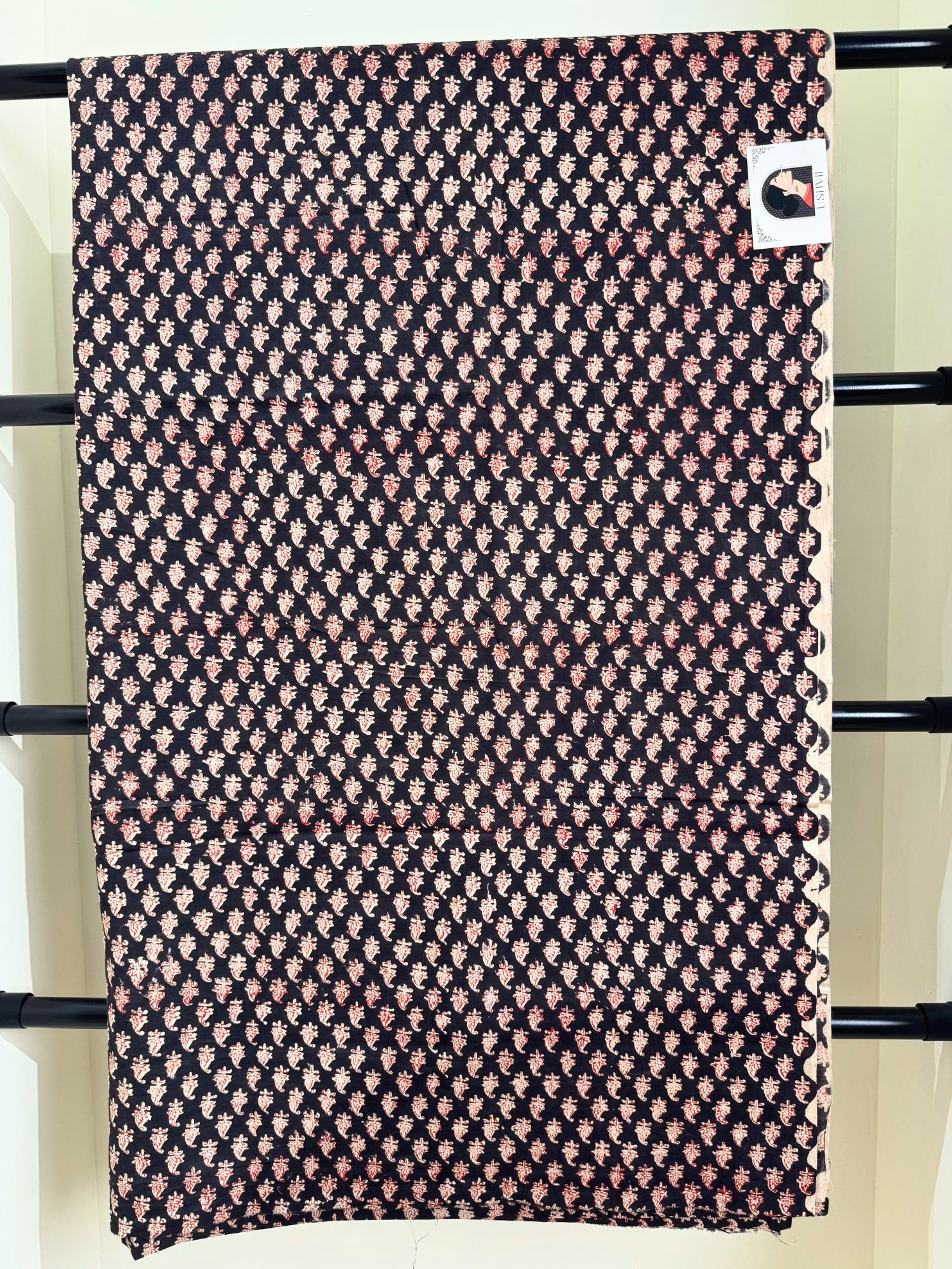 Black Bagru Fabric
