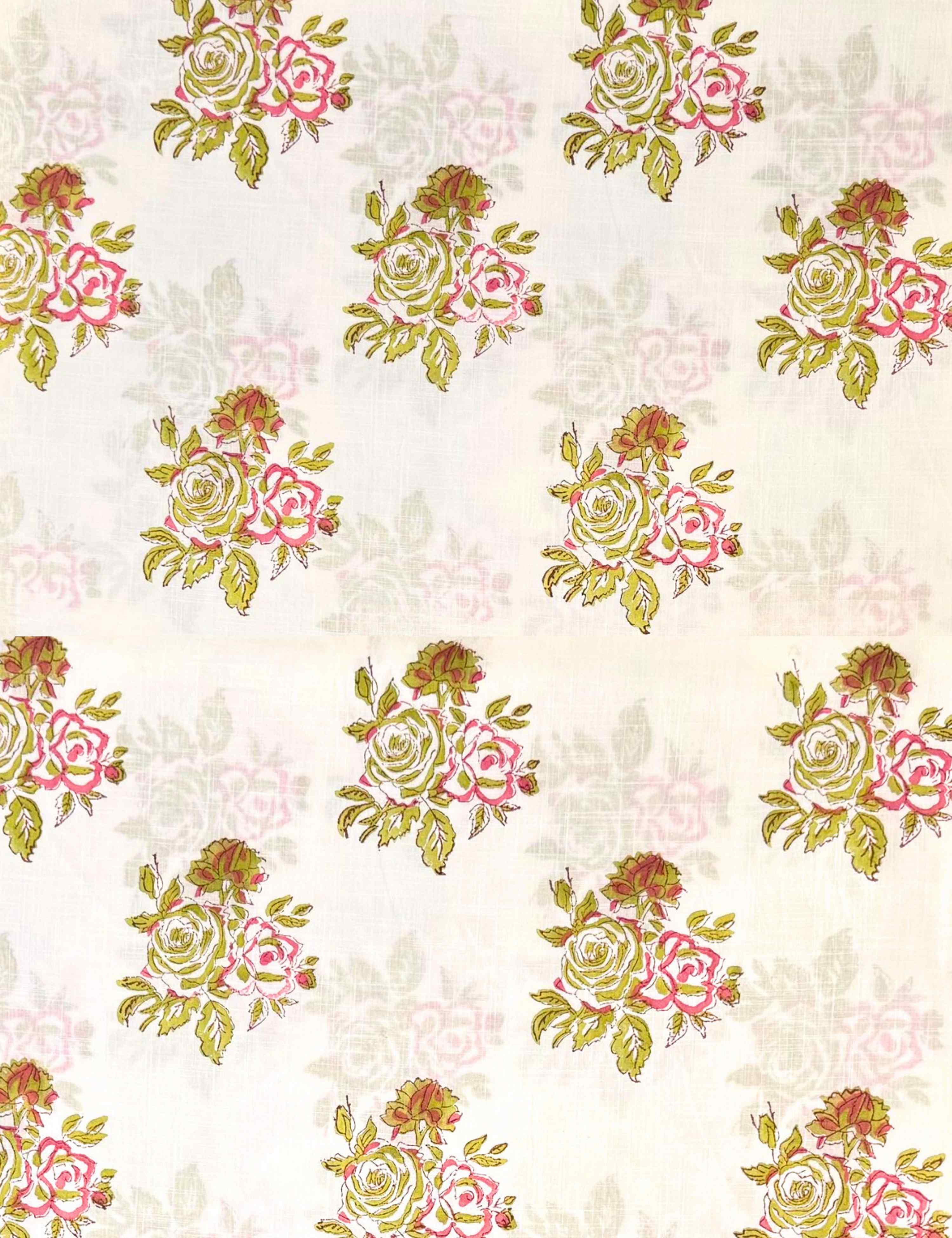 White Sanganeri Fabric