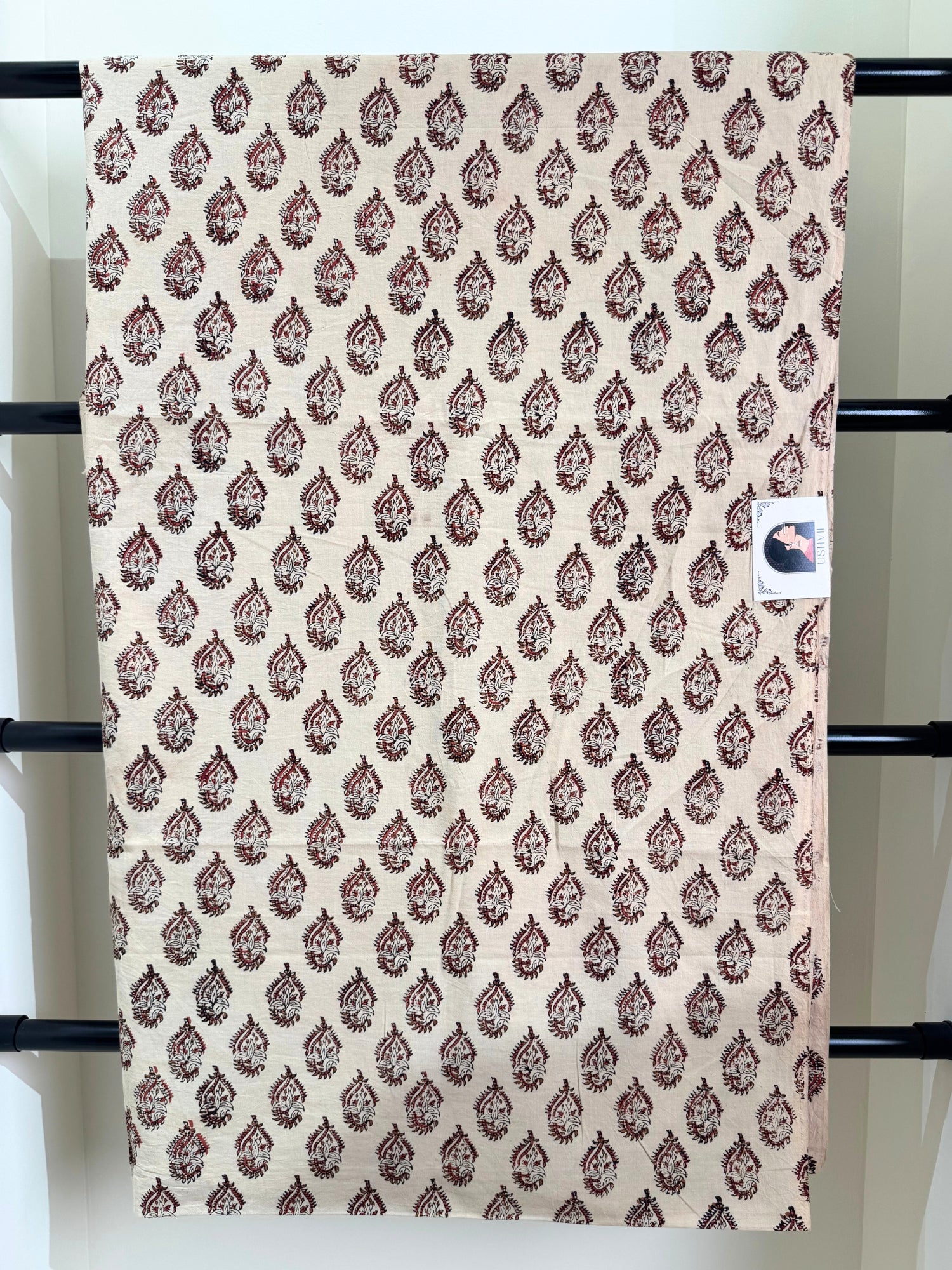 Beige Bagru Fabric