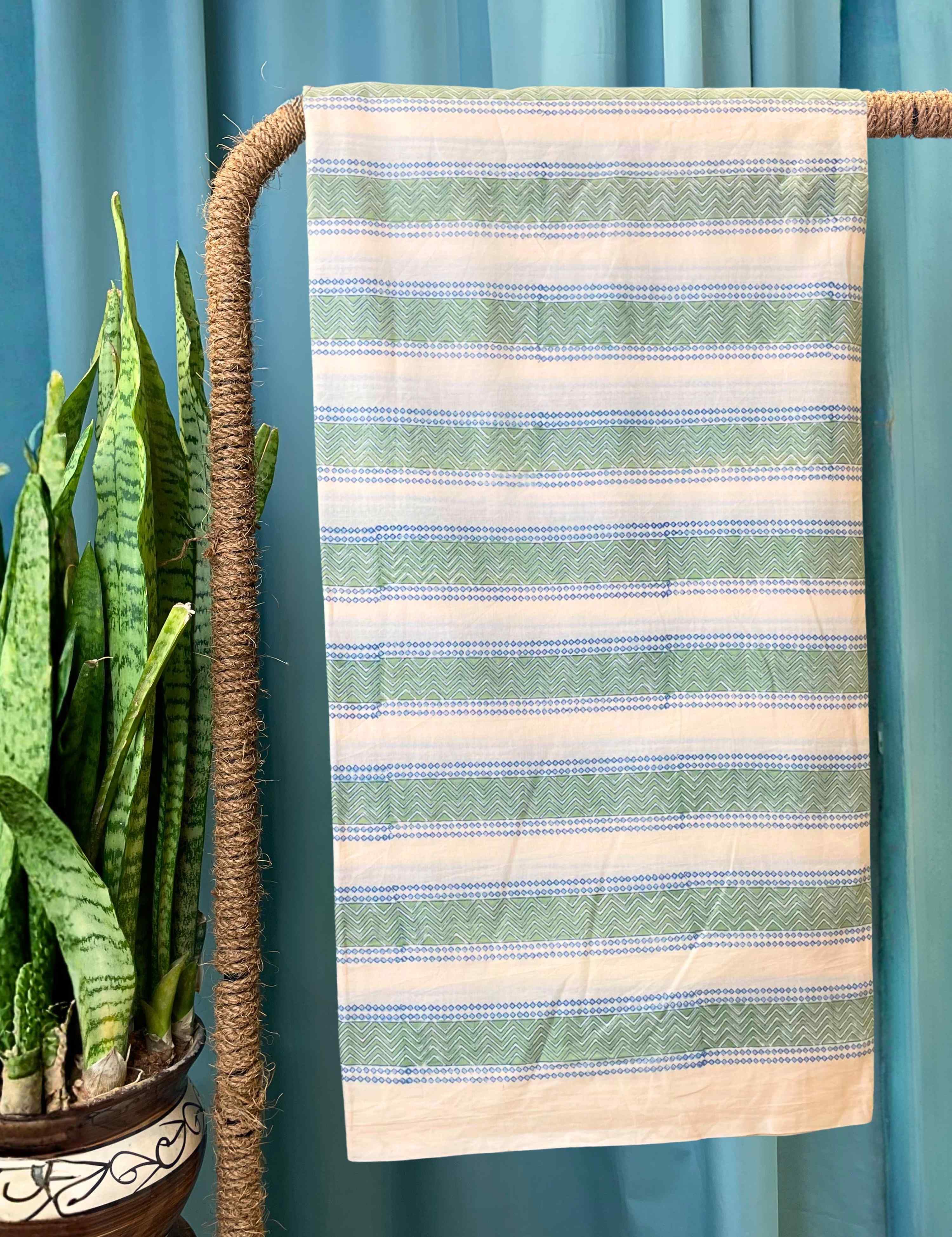 Beige Bagru Fabric