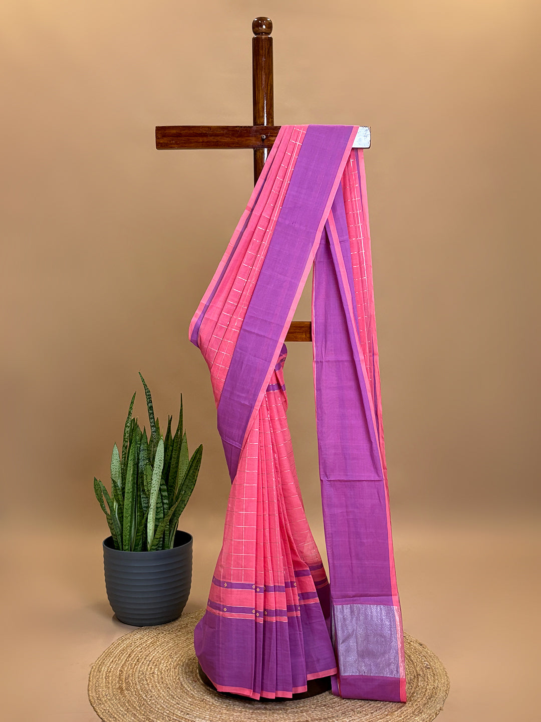 Kattam Pink Venkatagiri Saree