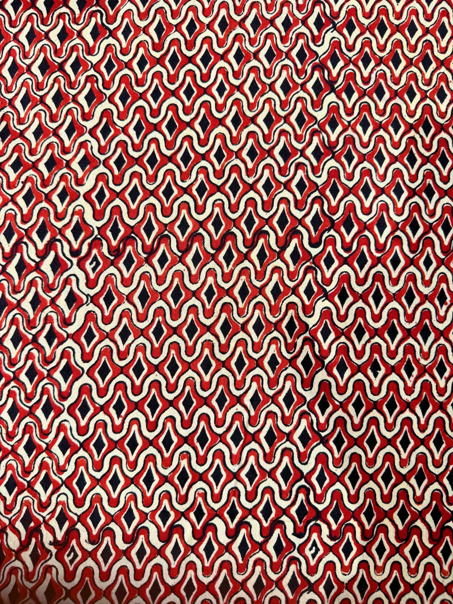 Red Ajrakh Fabric