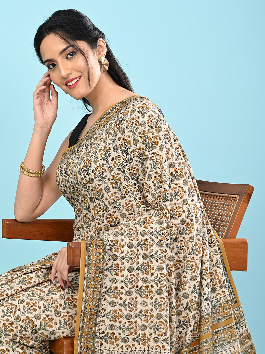 Chaap Multicolor Bagru Saree