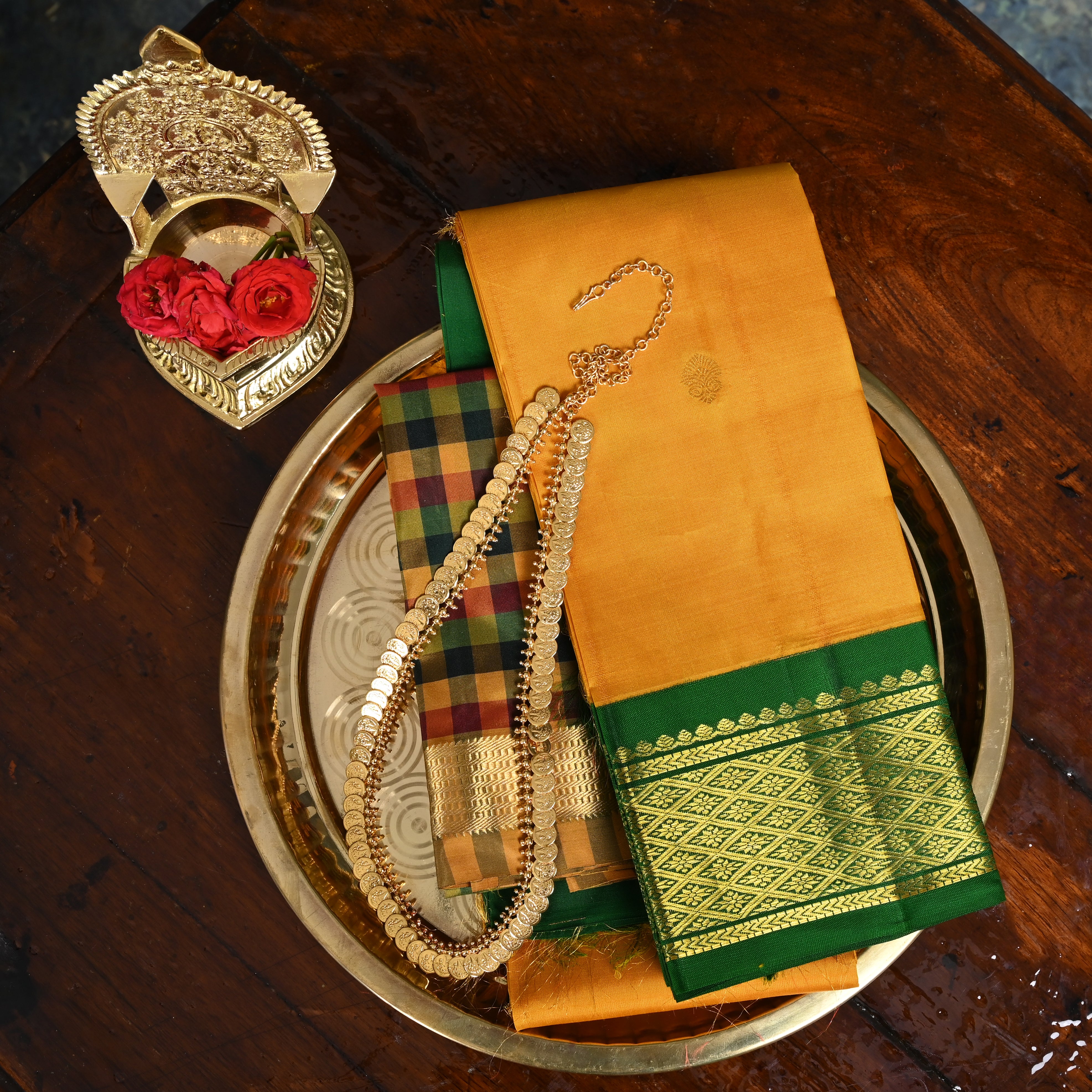 Pratha Yellow Kanjeevaram Saree